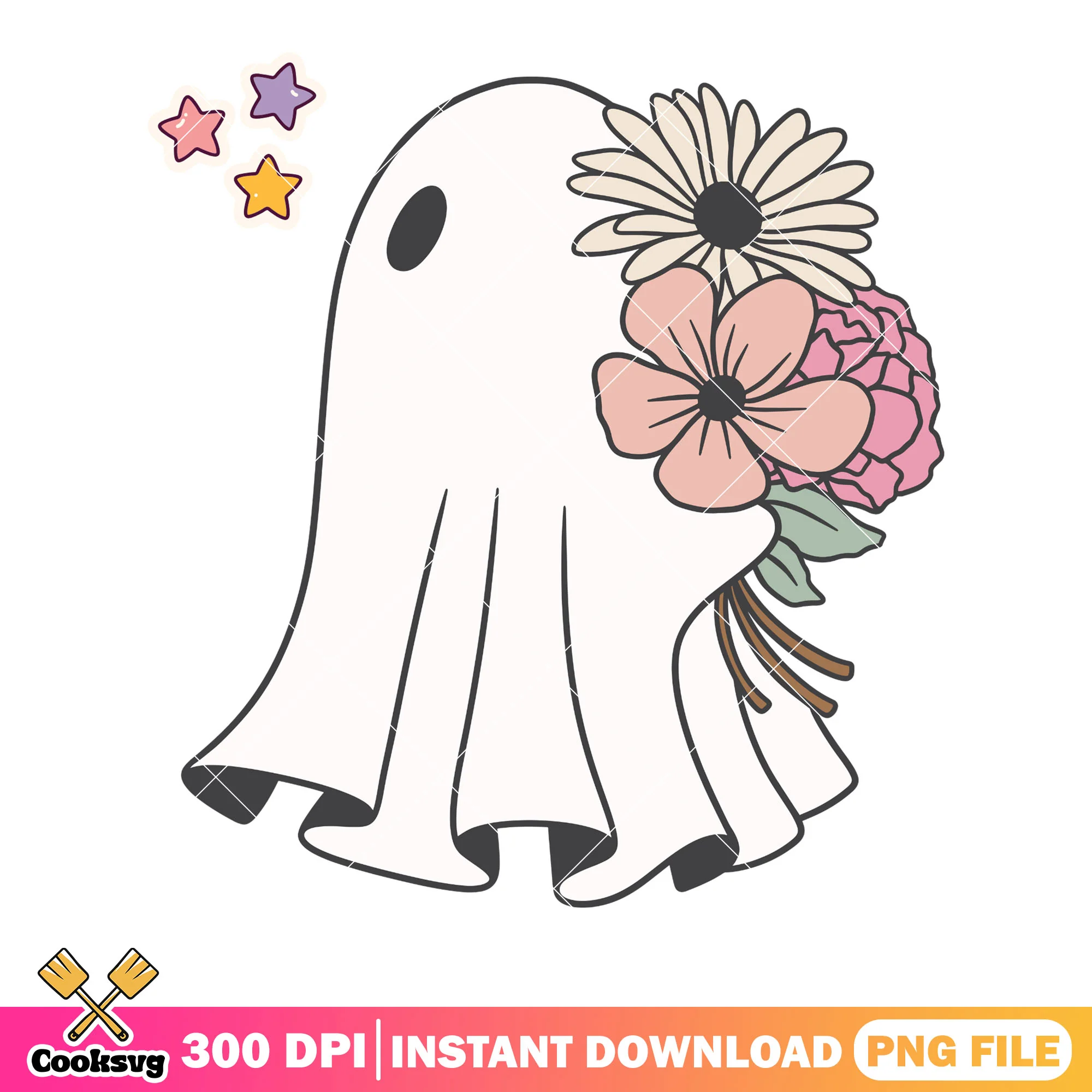 Lovely blanket star png, daisy flower png, halloween scary png
