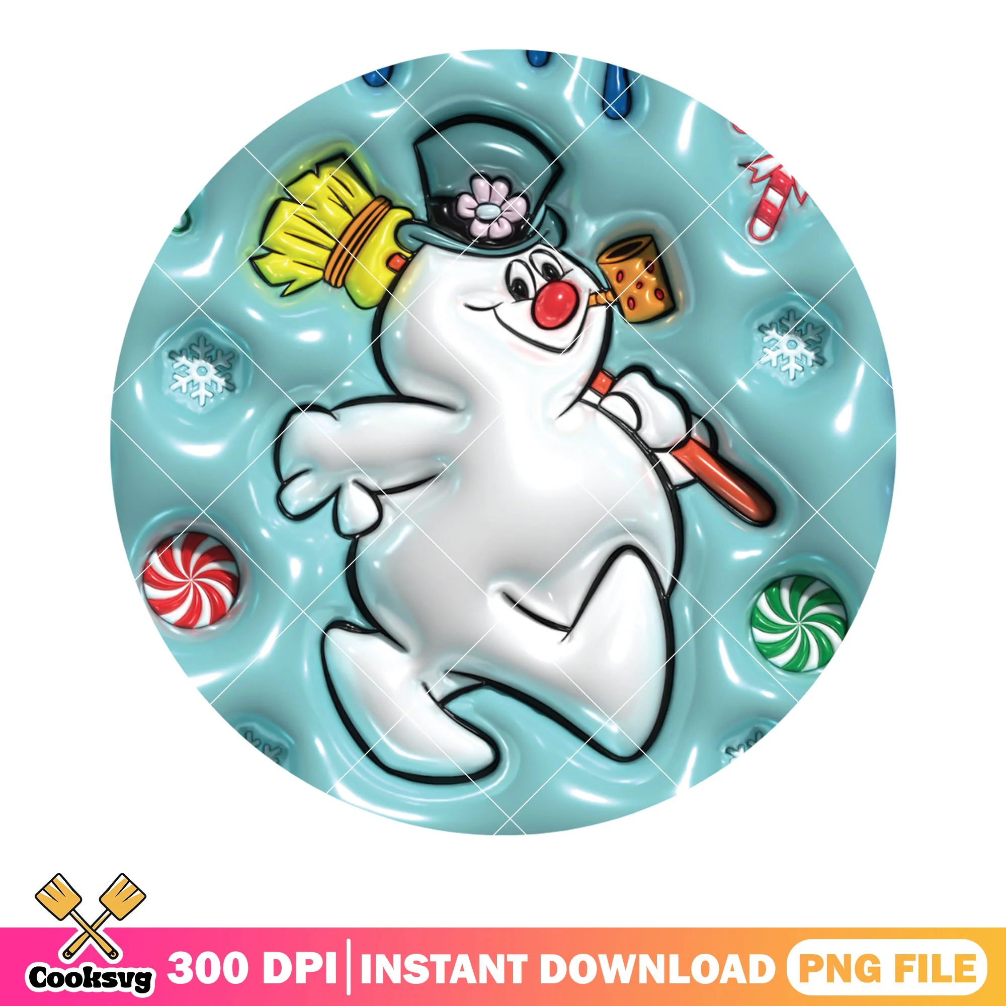 Lovely snowman xmas png, christmas cookies png, frosty the snowman png