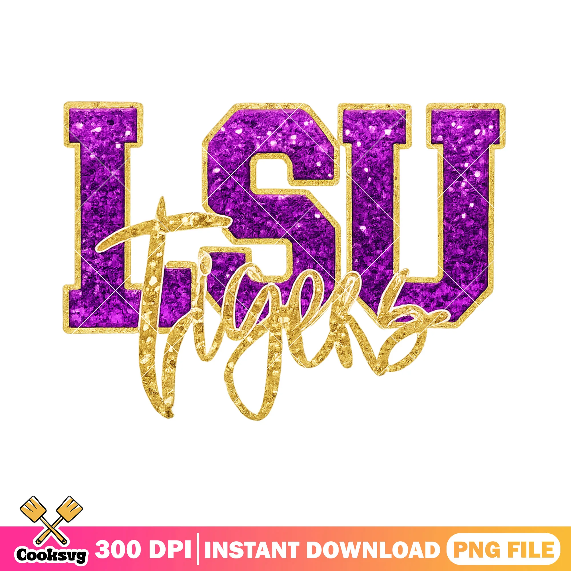 LSU Tigers name design png, lsu tiger png, ncaa lsu tiger png