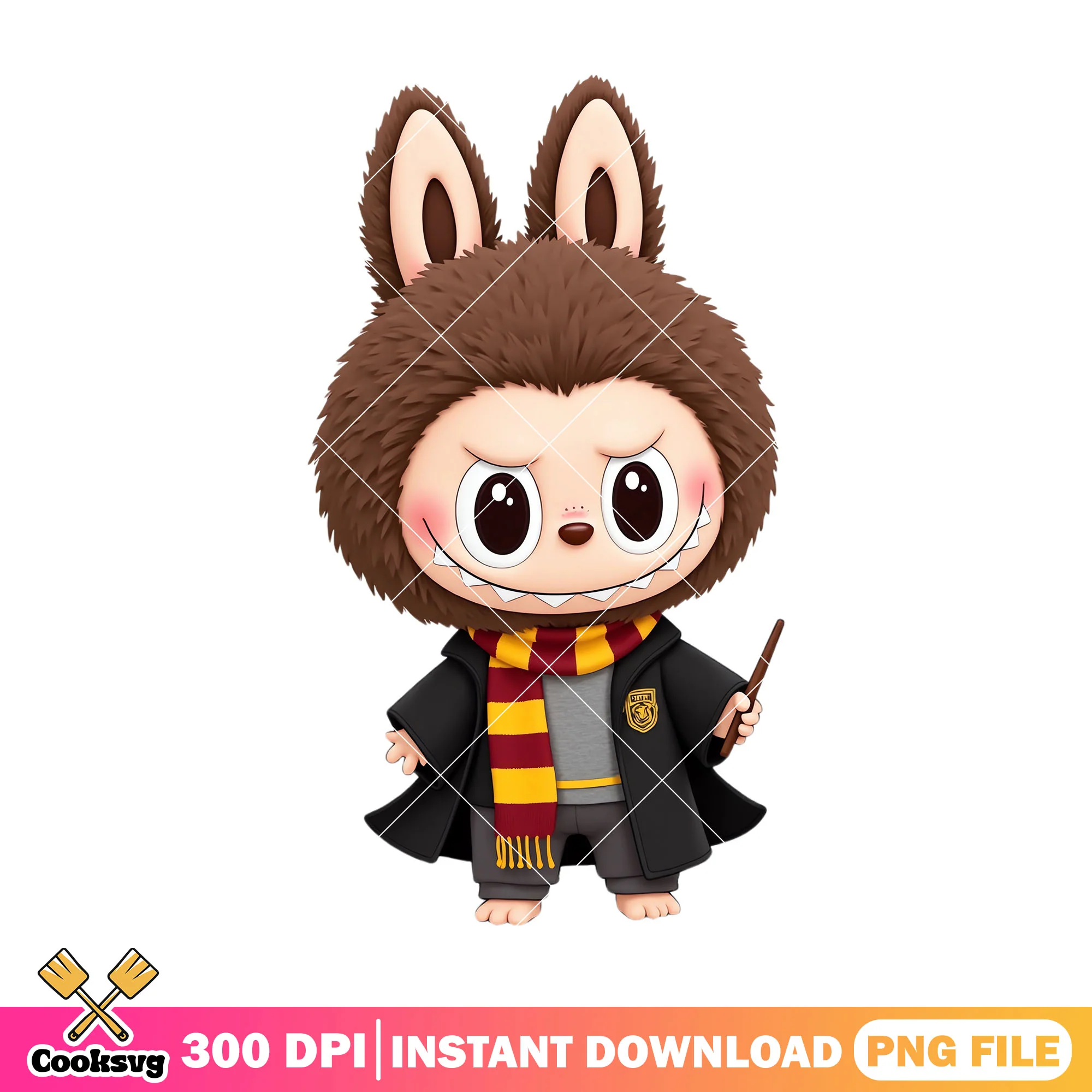Magic labubu monster design png, labubu doll png, labubu plush png