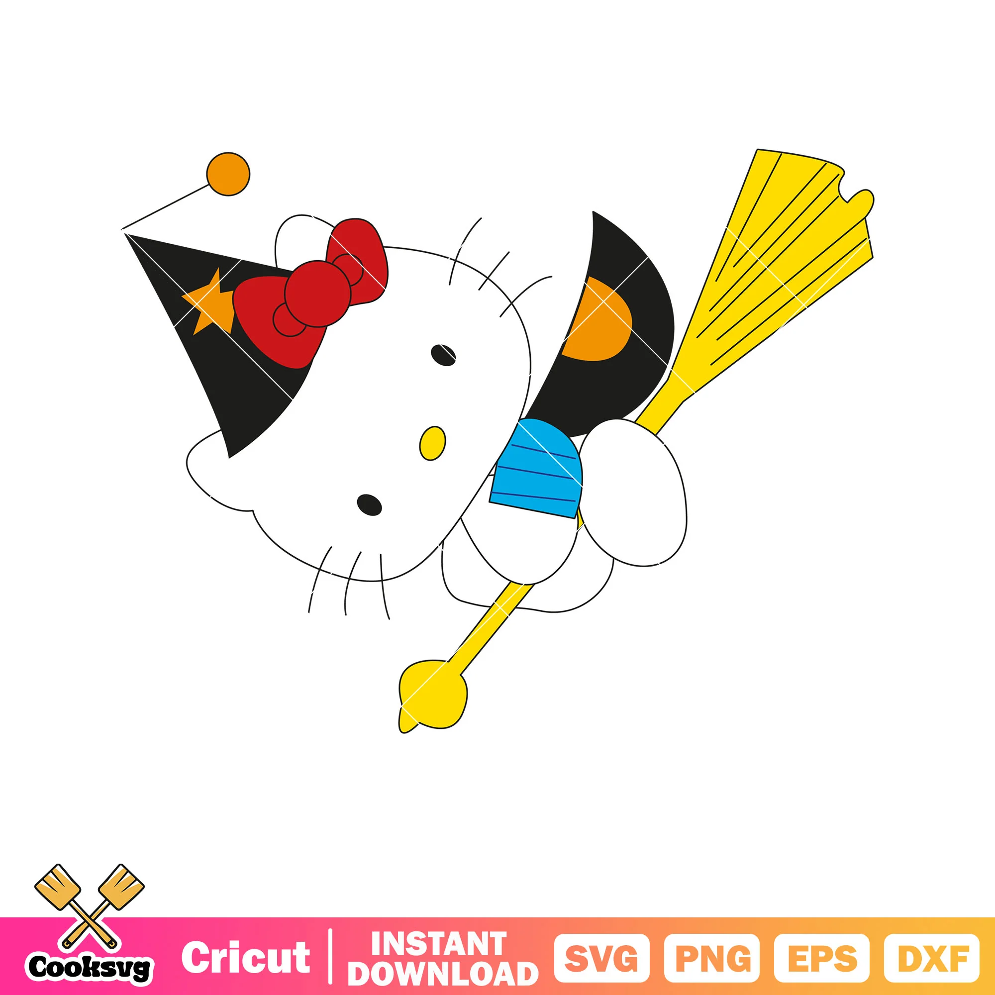 Magical hello kitty cat svg, hello kitty magic svg, kitty cat svg