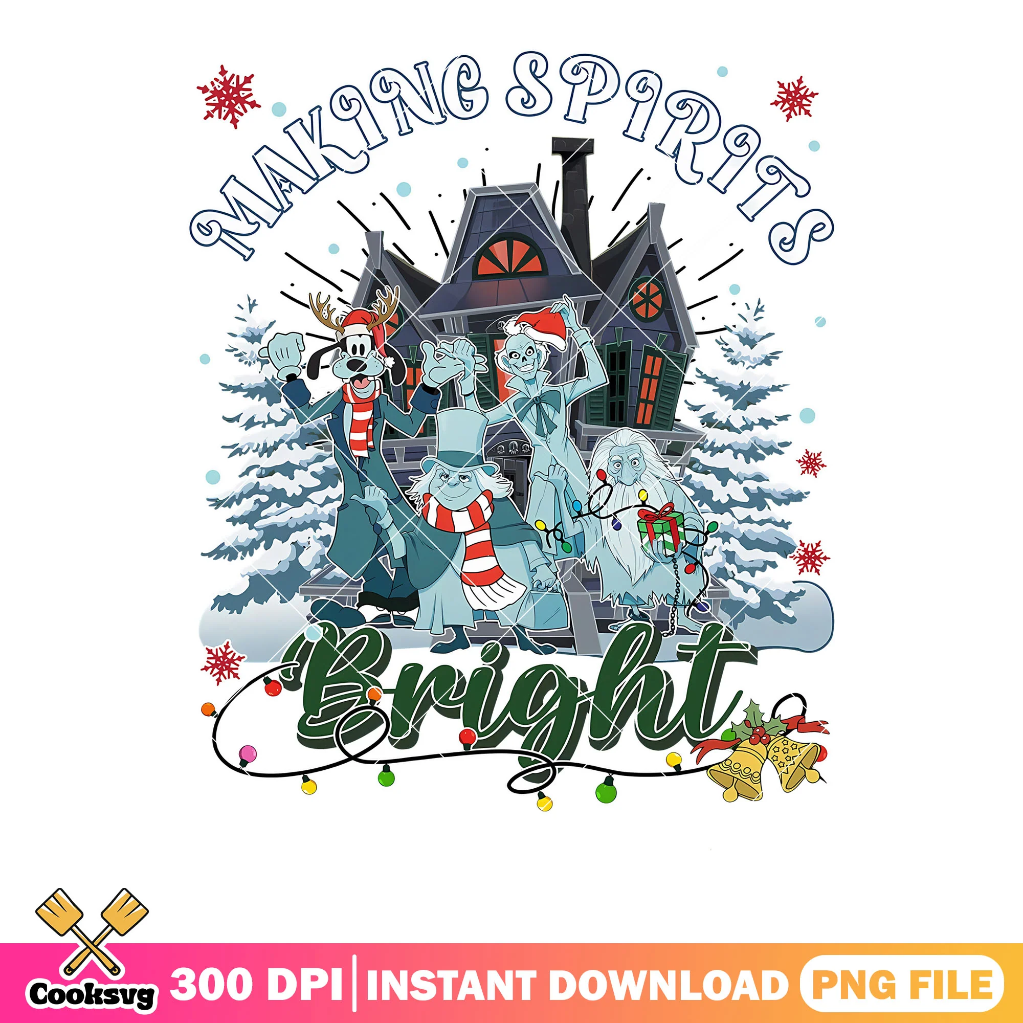 Making spirit bright png, goofy png, christmas horror movies png