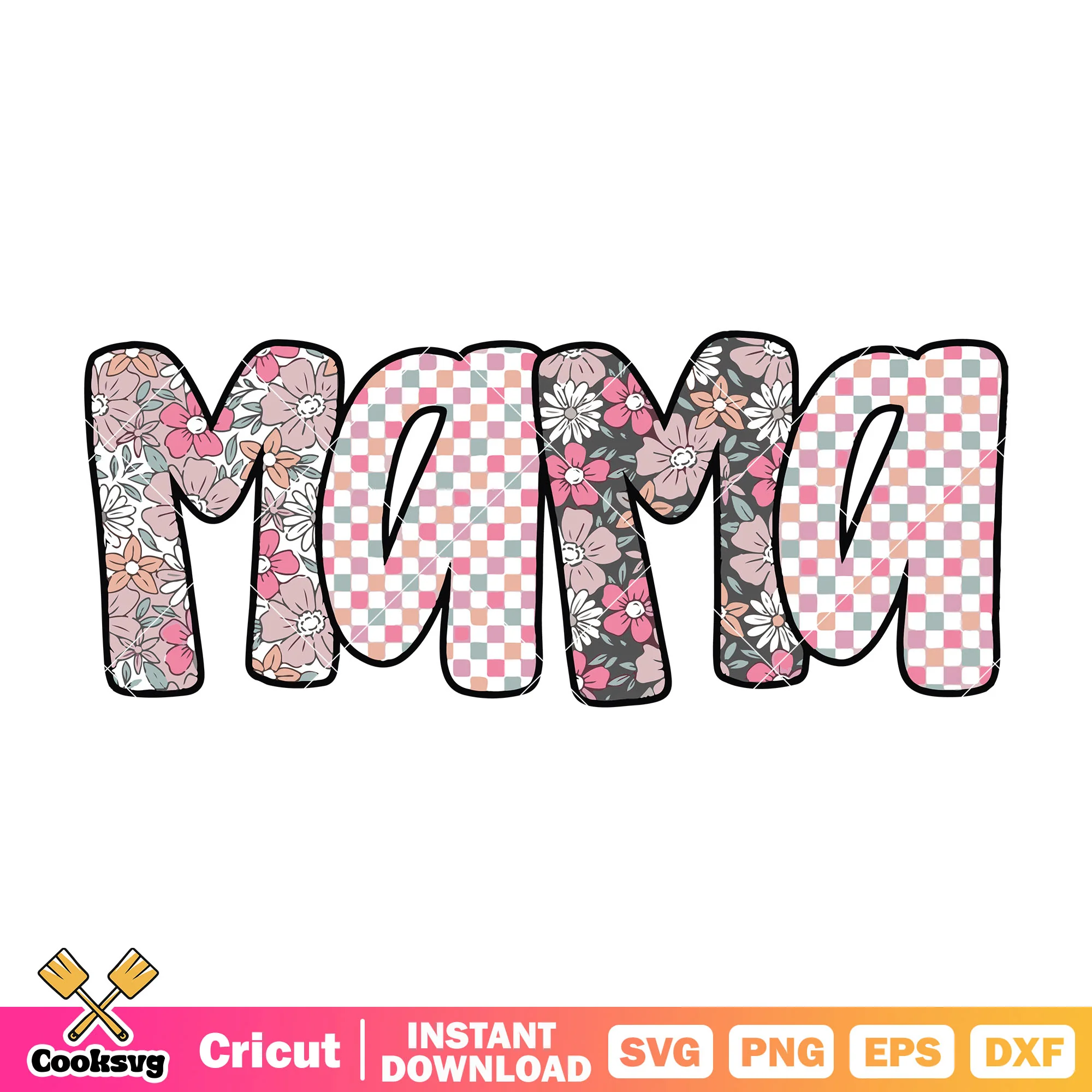 Mama pink flower design svg, mother day svg, pink mama svg