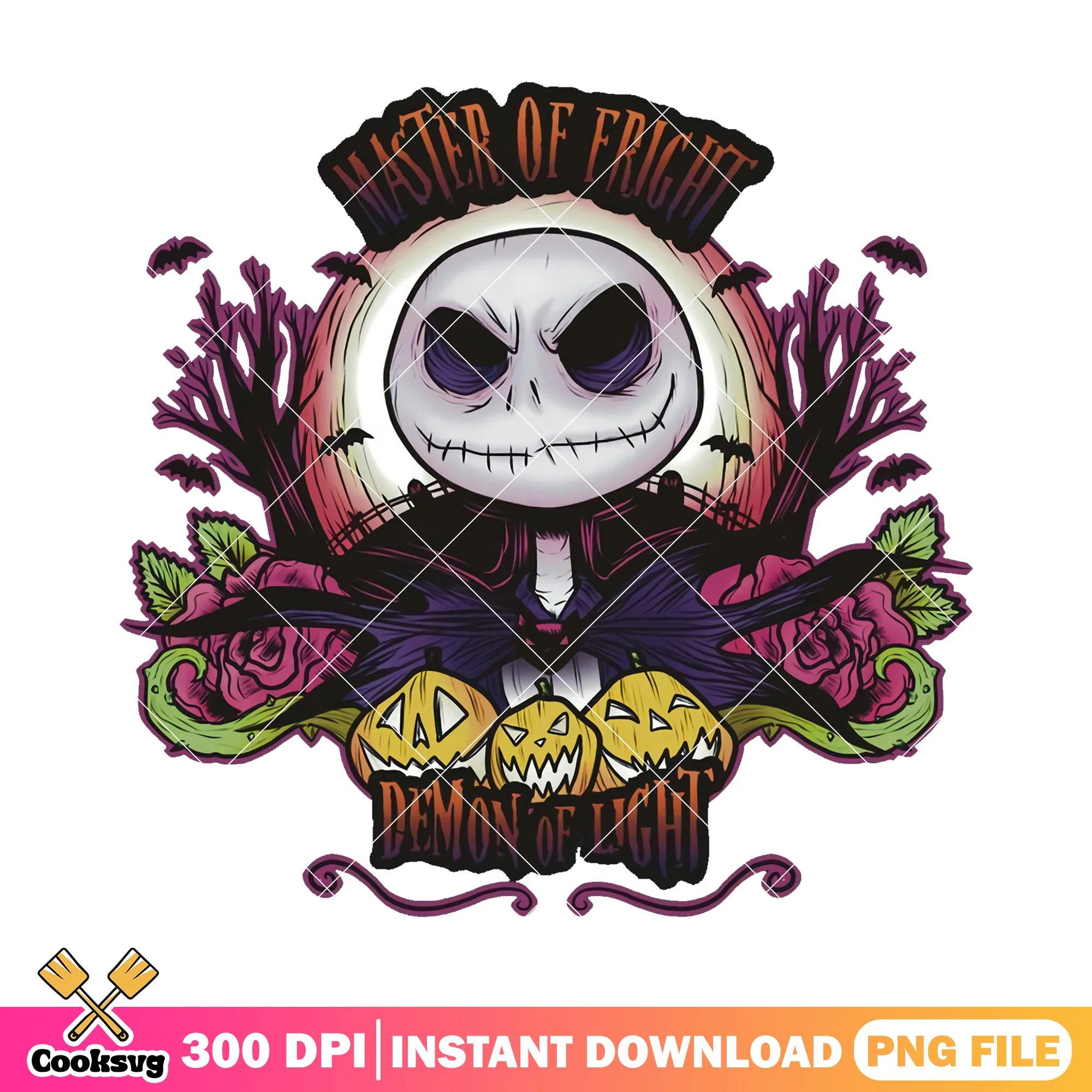 Master of fright design png, horror halloween png, jack horror png