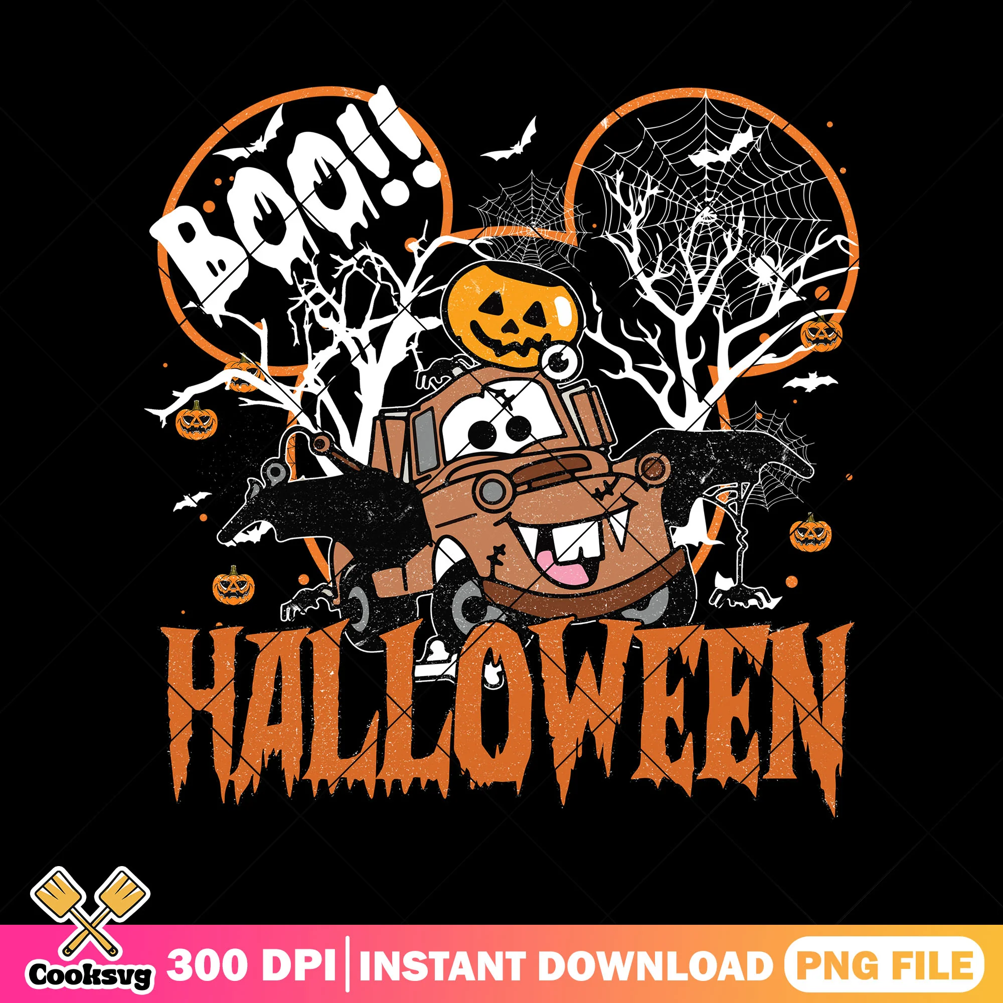 Mater car design file png, cute mater png, halloween ideas png