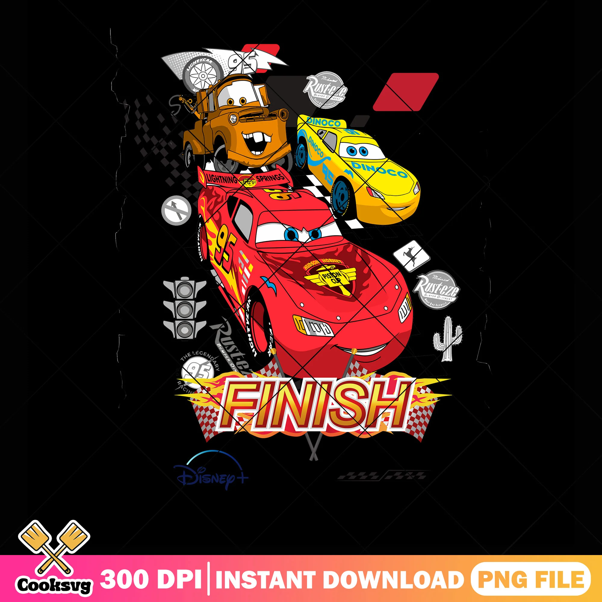 Matter and Cruz Ramirez png, lightning mcqueen png, Disney Pixar png