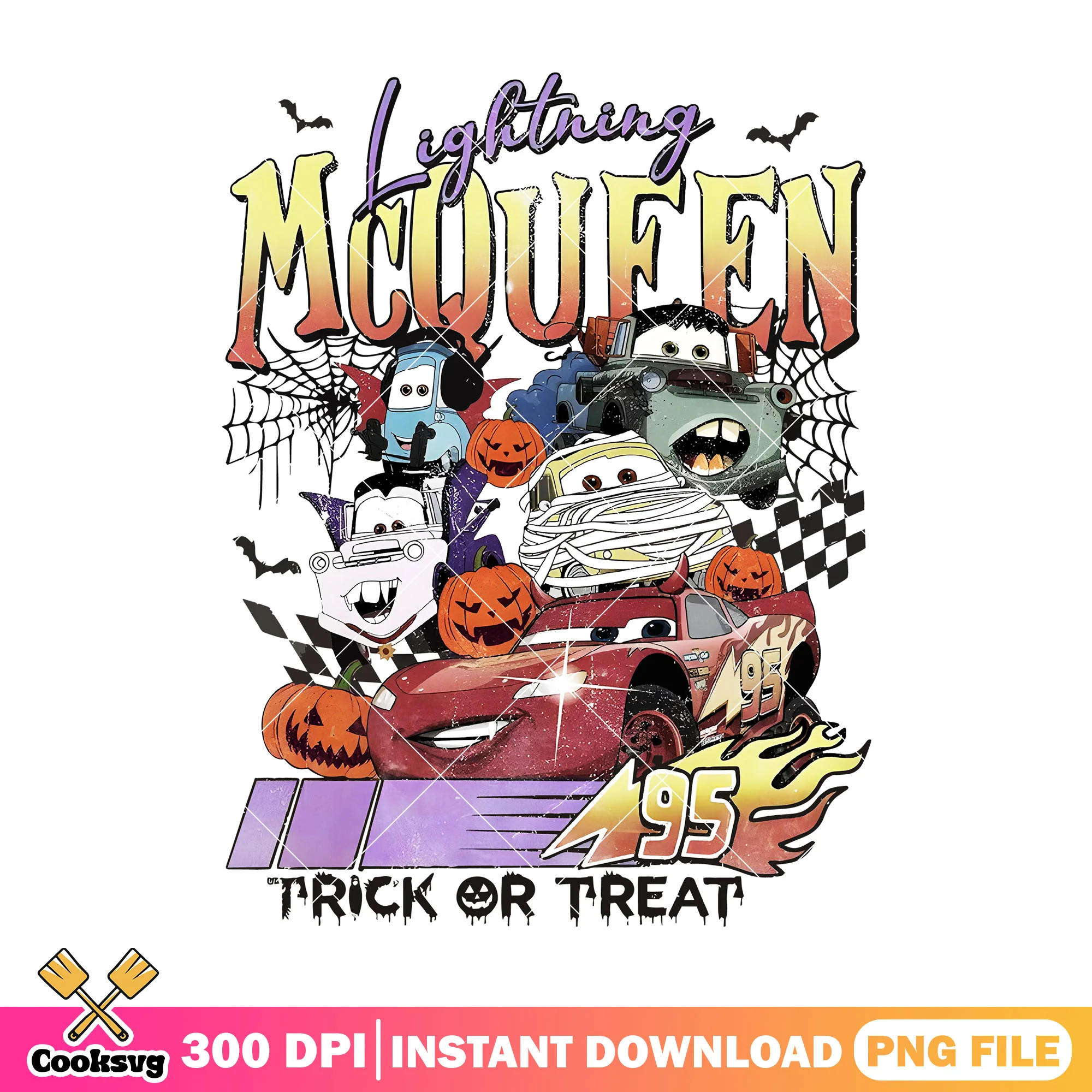 Mcqueen trick or treat png, trick or treat png, mcqueen halloween png