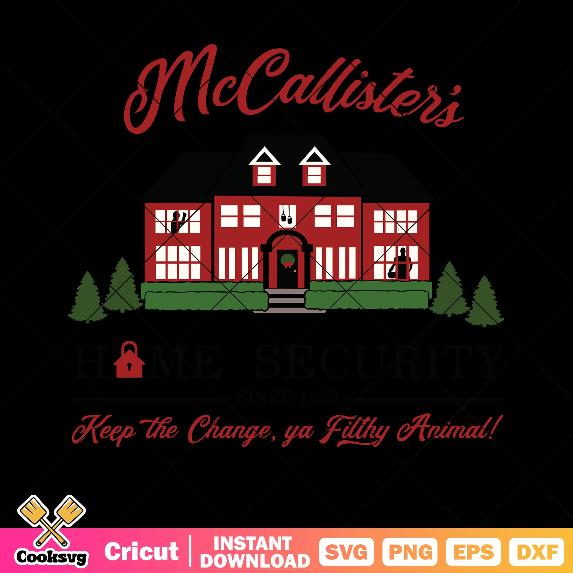Mecallister keep the change ya filthy animal svg, spooky house svg