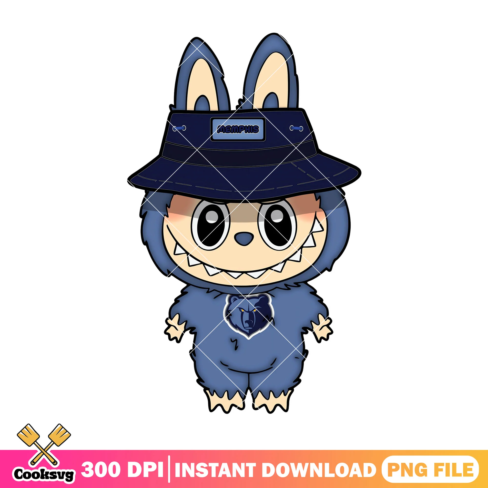 Memphis labubu baseball team png, labubu hehe png, labubu plush png
