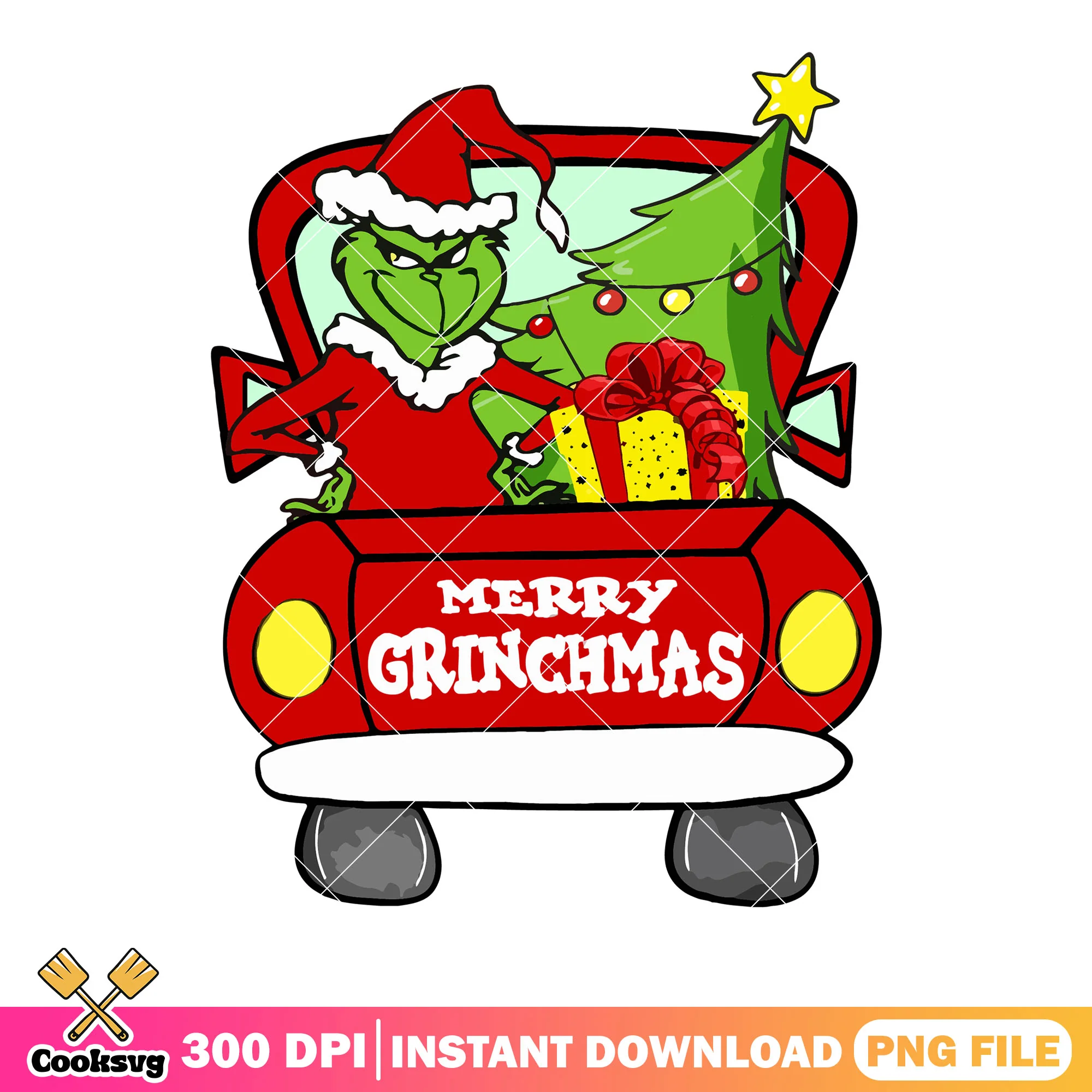 Merry grinchmas png, christmas tree png, christmas gifts png