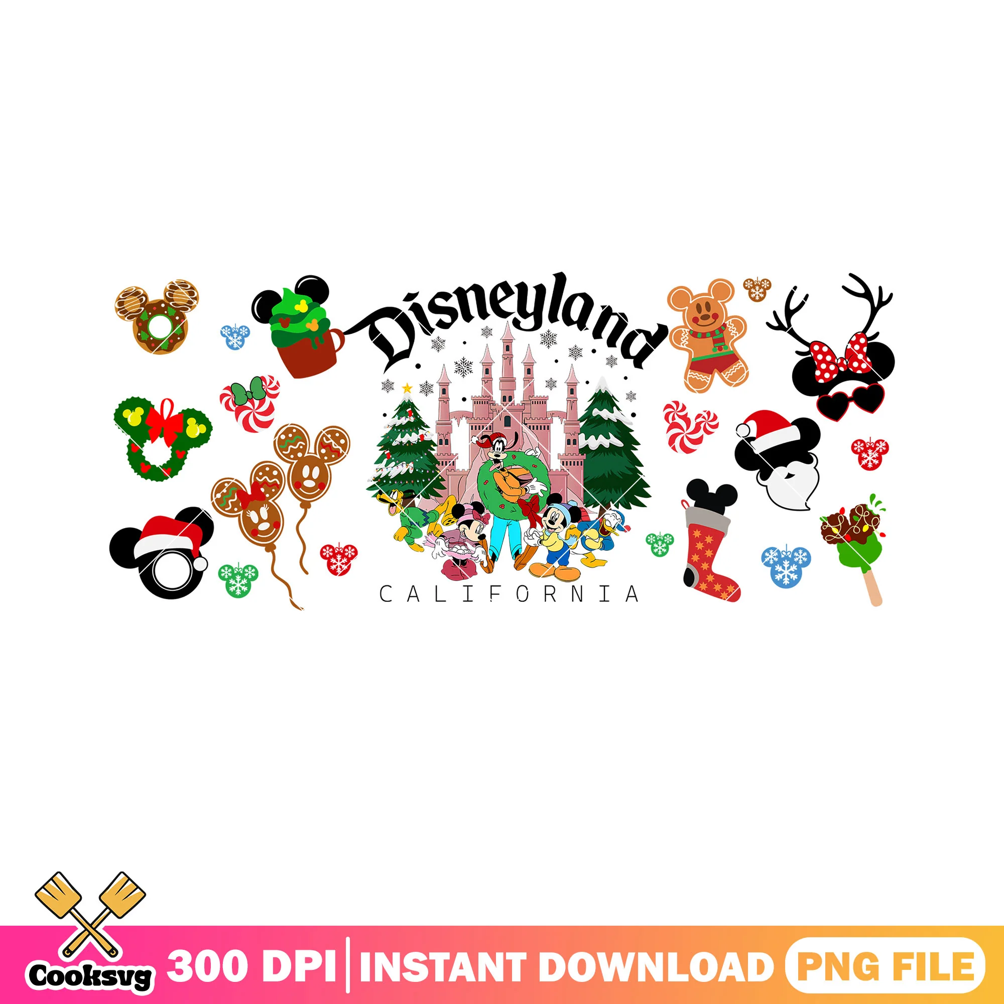 Merry wreath disney christmas png, goofy png, christmas vibes png