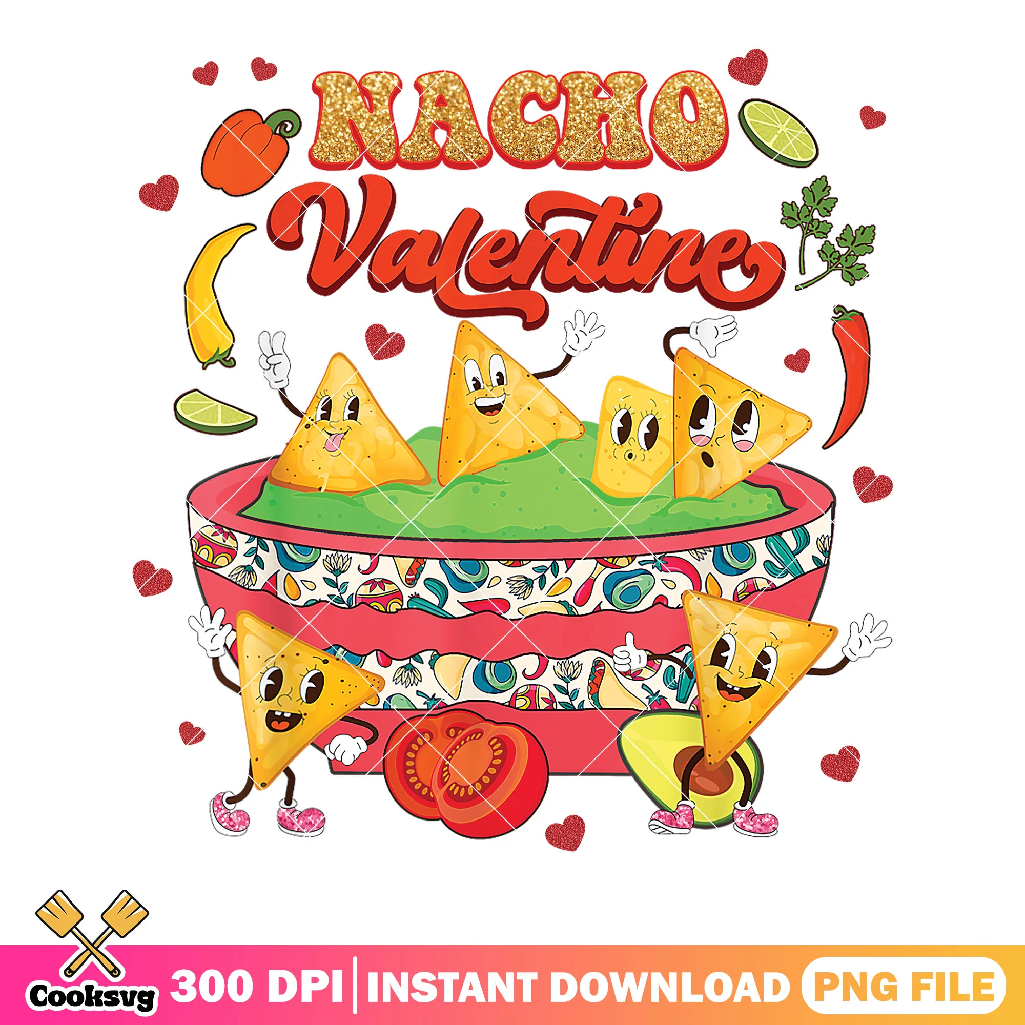 Mexican nacho valentines png, valentine gifts png, valentines vibes png