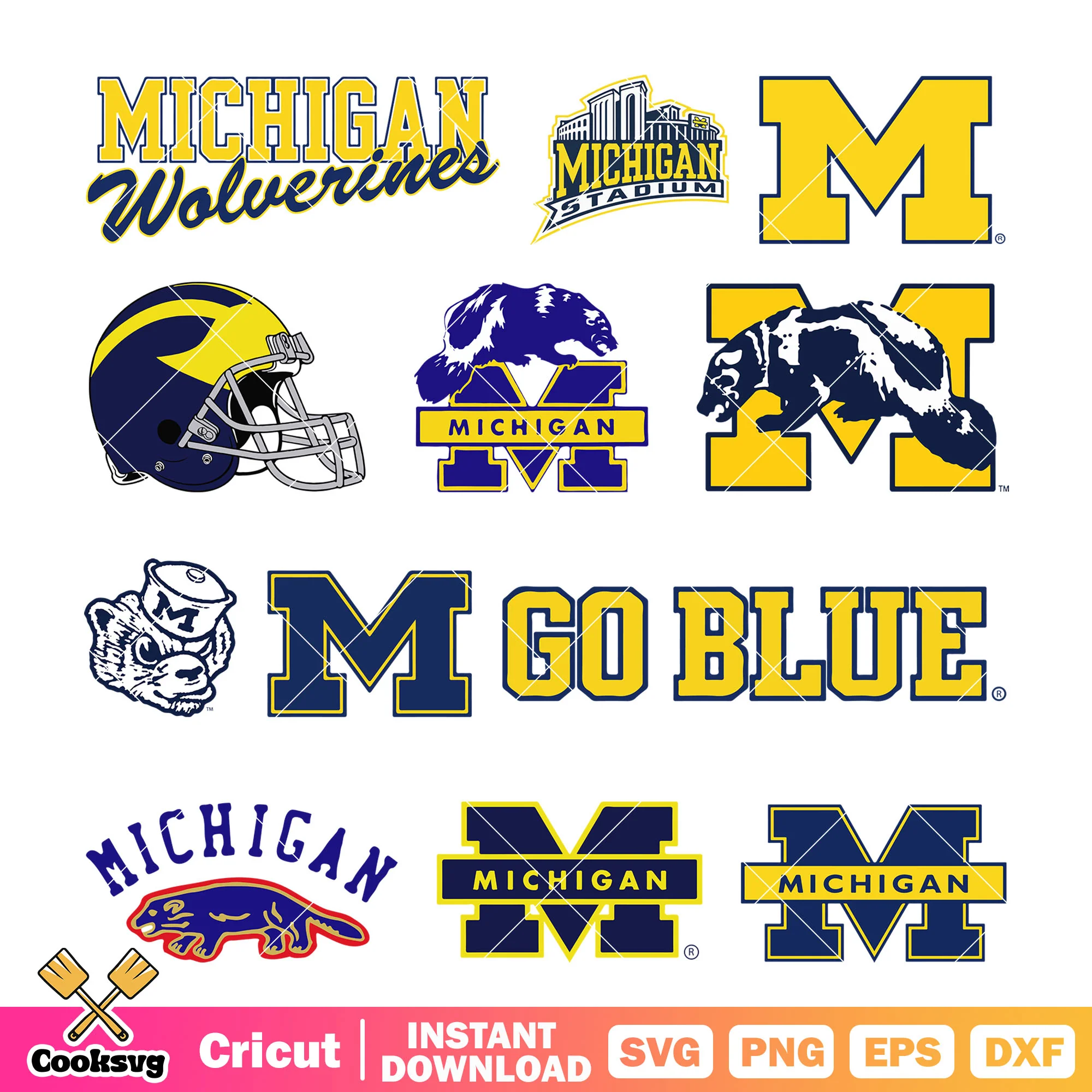 Michigan Wolverines Ncaa logo bundle svg, Michigan Wolverines logo svg