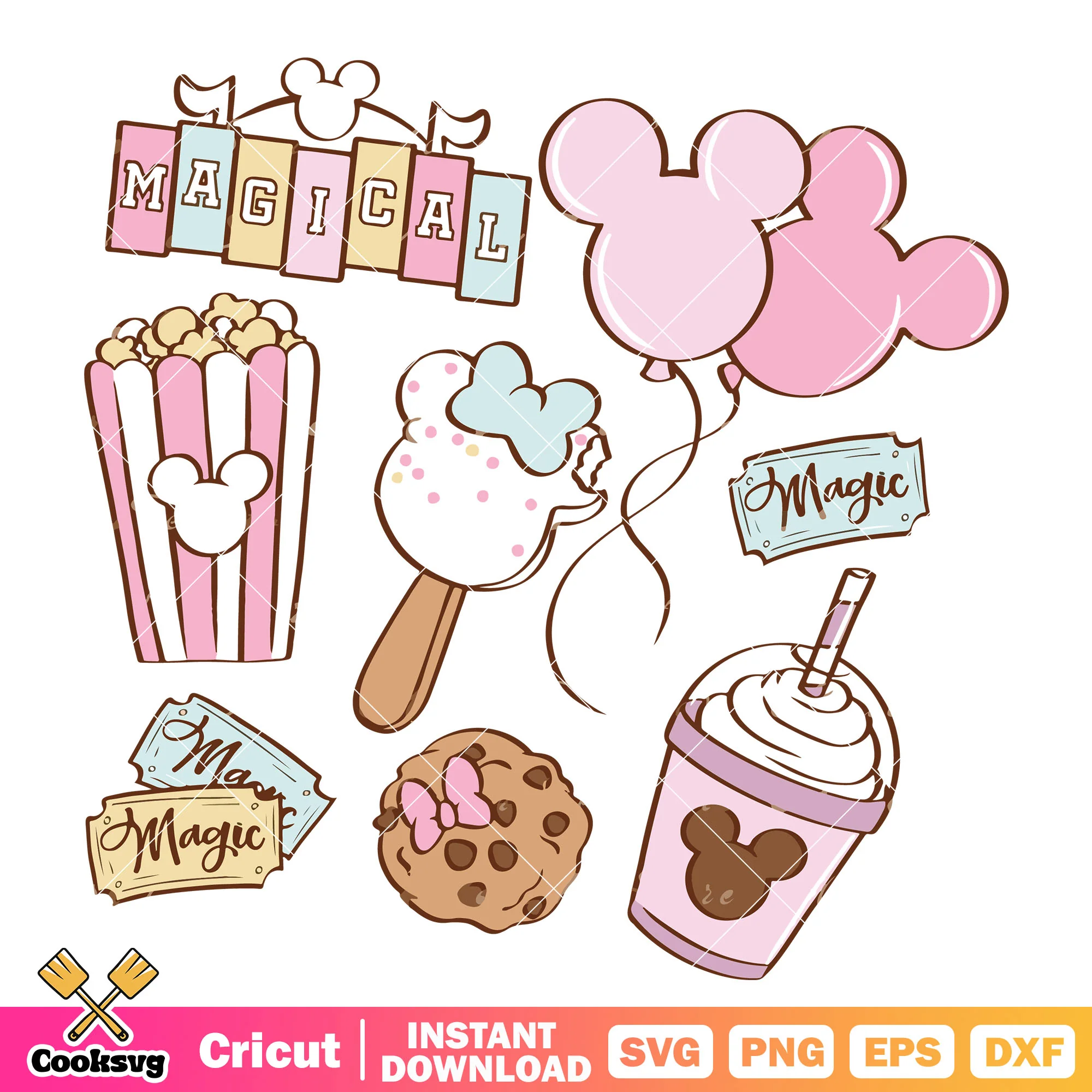 Mickey and minnie pink snack svg, disney snacks svg, disney mickey svg