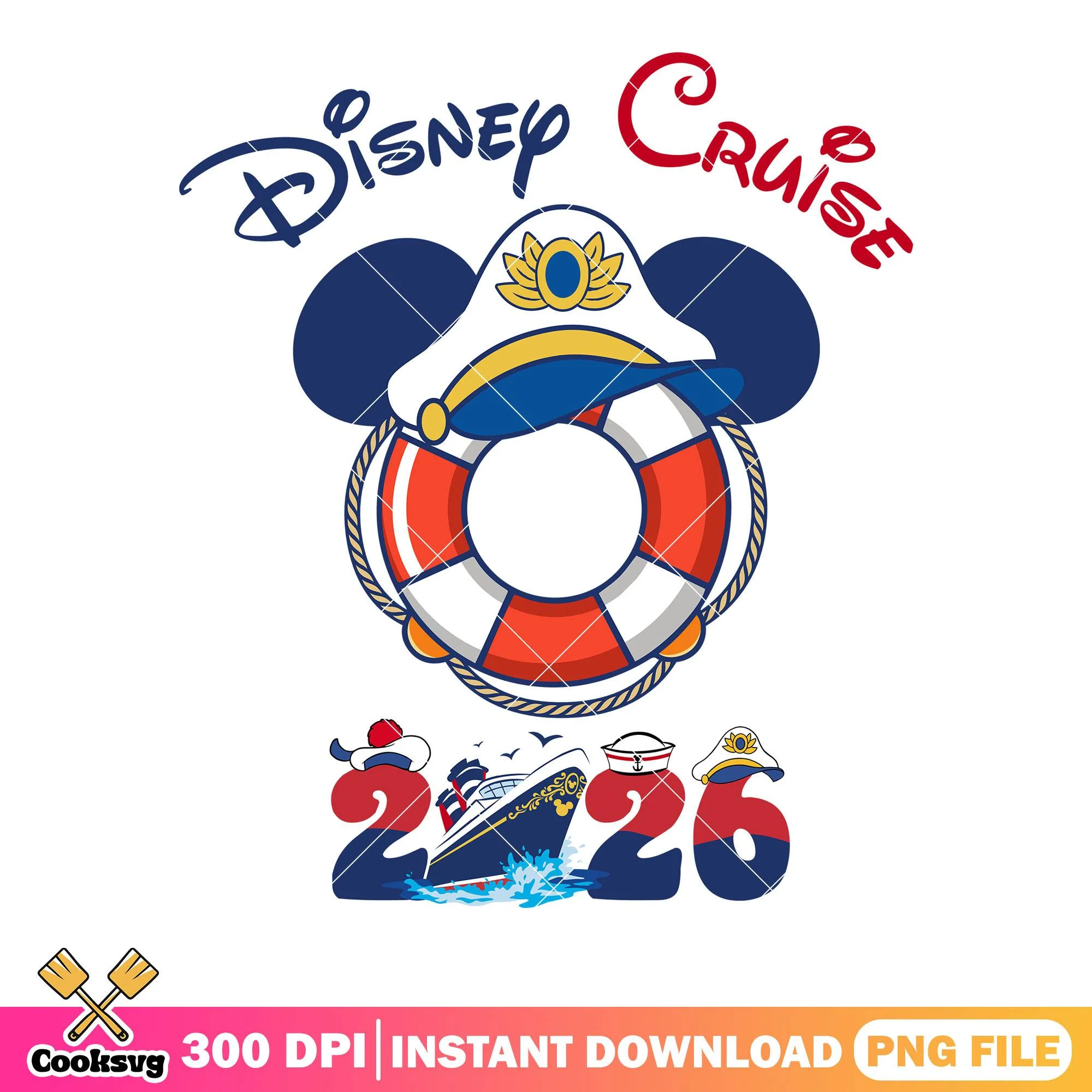 Mickey ears life buoy png, mickey icon png, cruise travel png