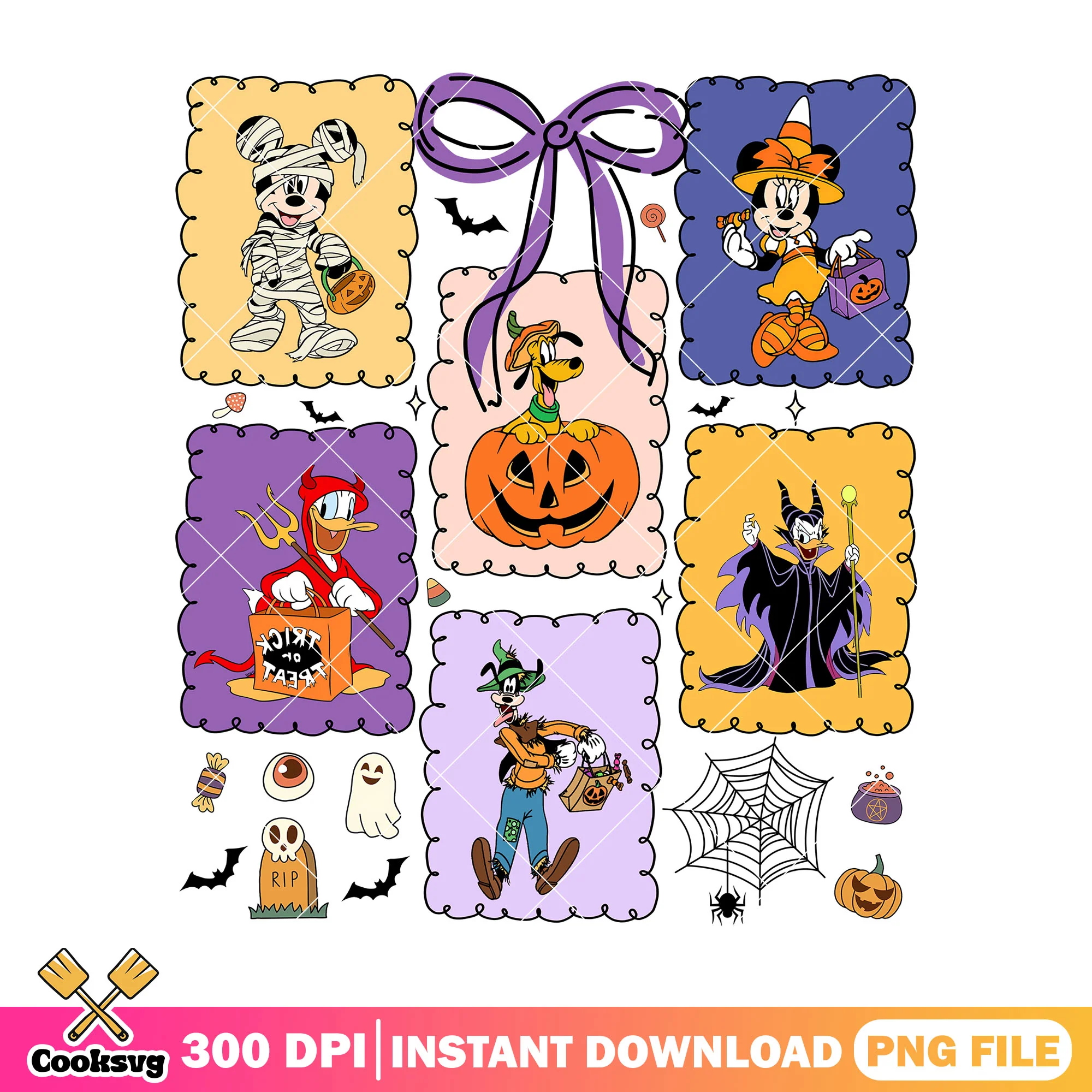 Mickey friends halloween outfit png, disney png, halloween spirit png