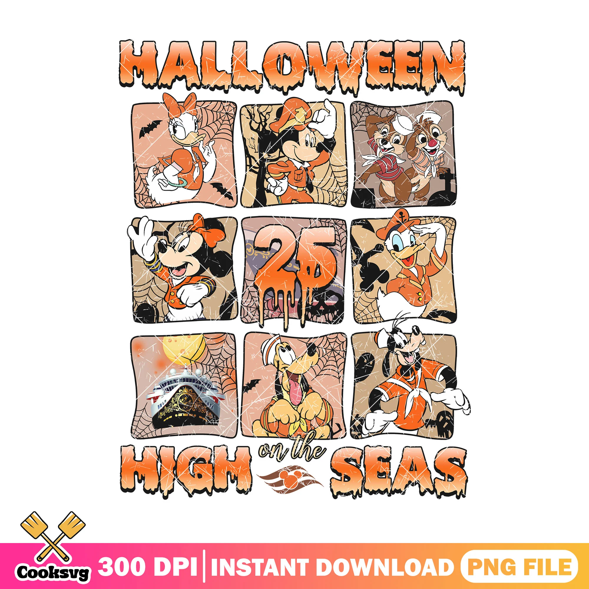 Mickey friends on the high seas png, halloween ideas png, disney art png