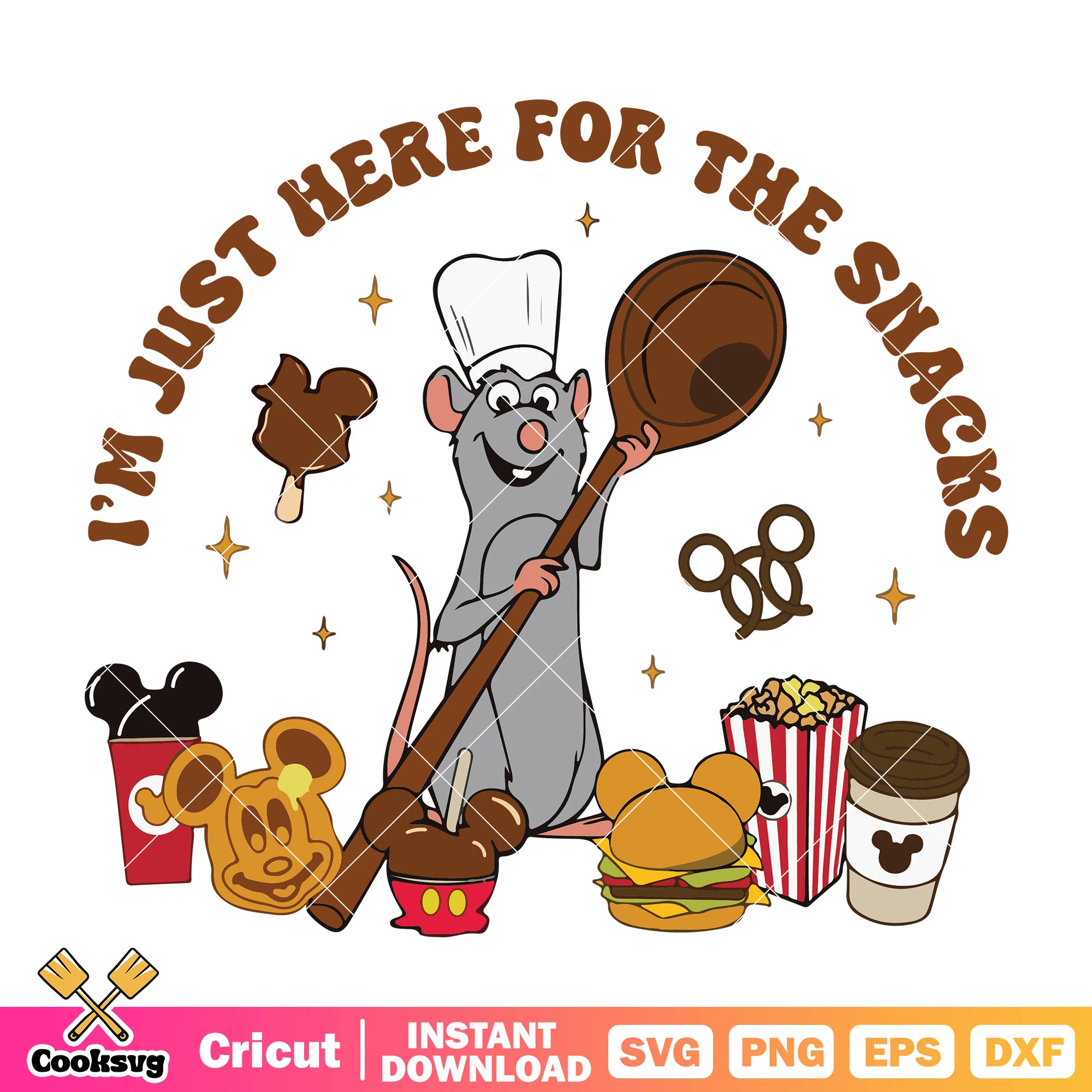Mickey just here for the snacks file svg, just here for the snacks svg