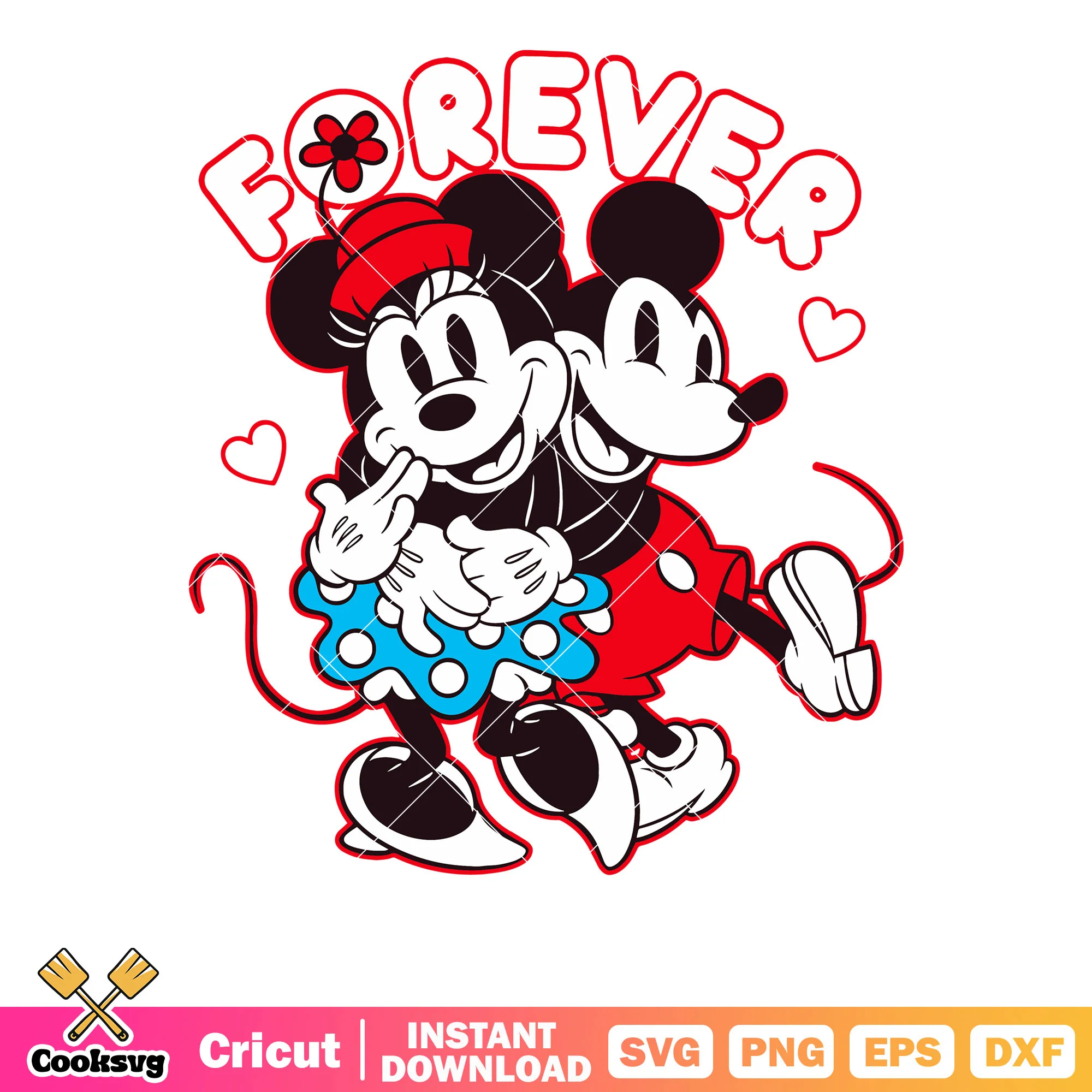 Mickey minnie valentine vintage svg, mickey vintage svg, mickey valentine svg
