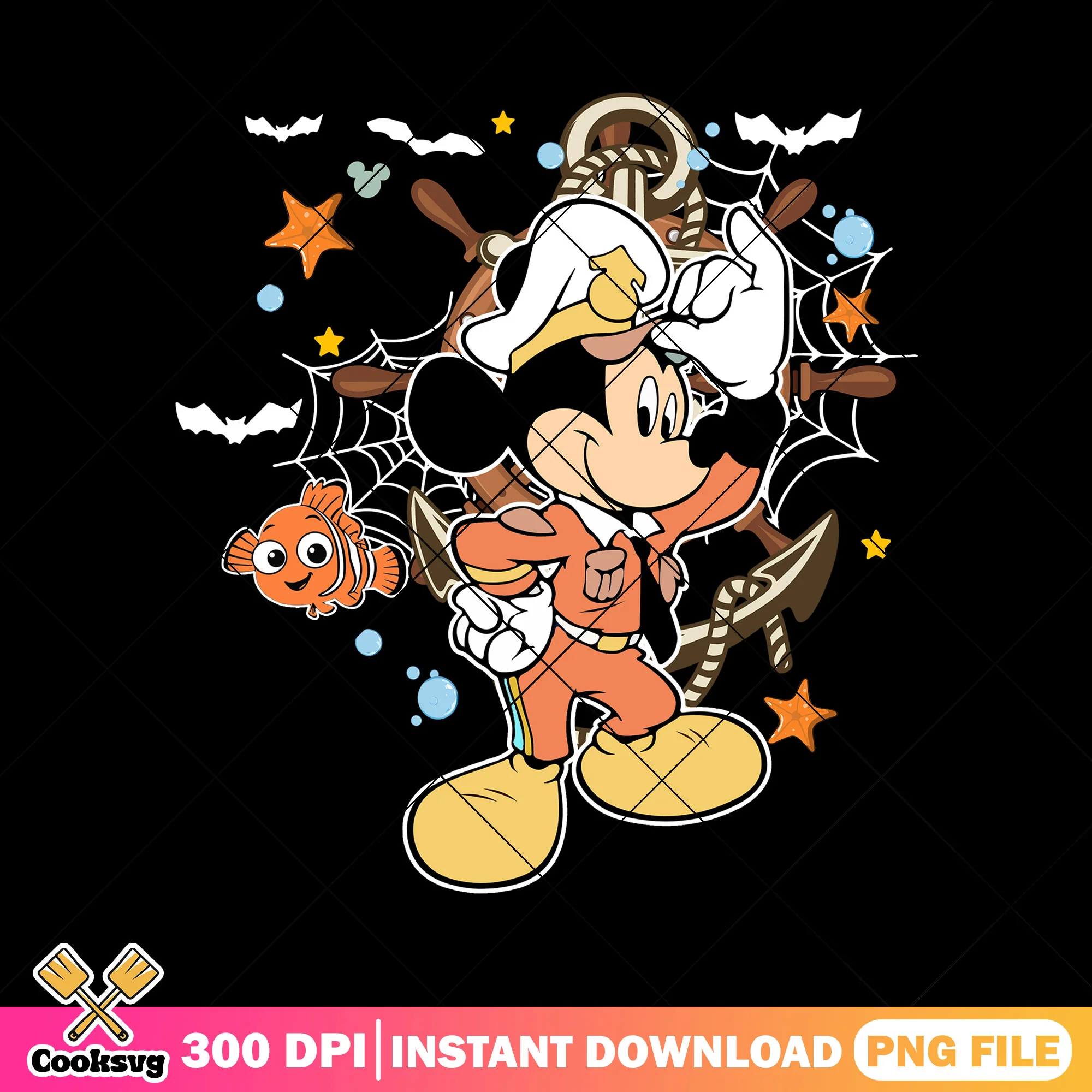 Mickey sea explorer png, mickey disney png, disney halloween png