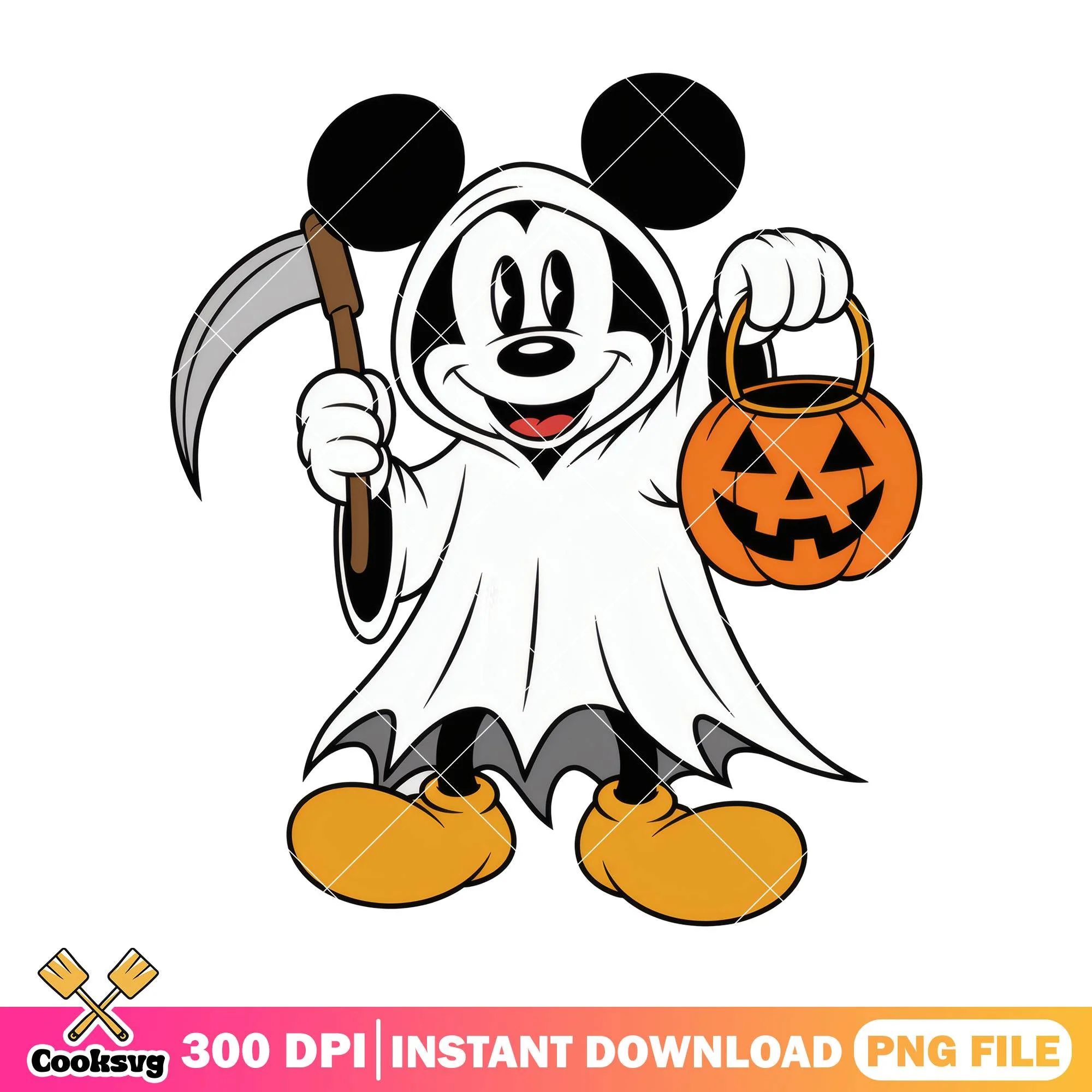 Mickey soul reaper clothes png, halloween candy png, disney plus png