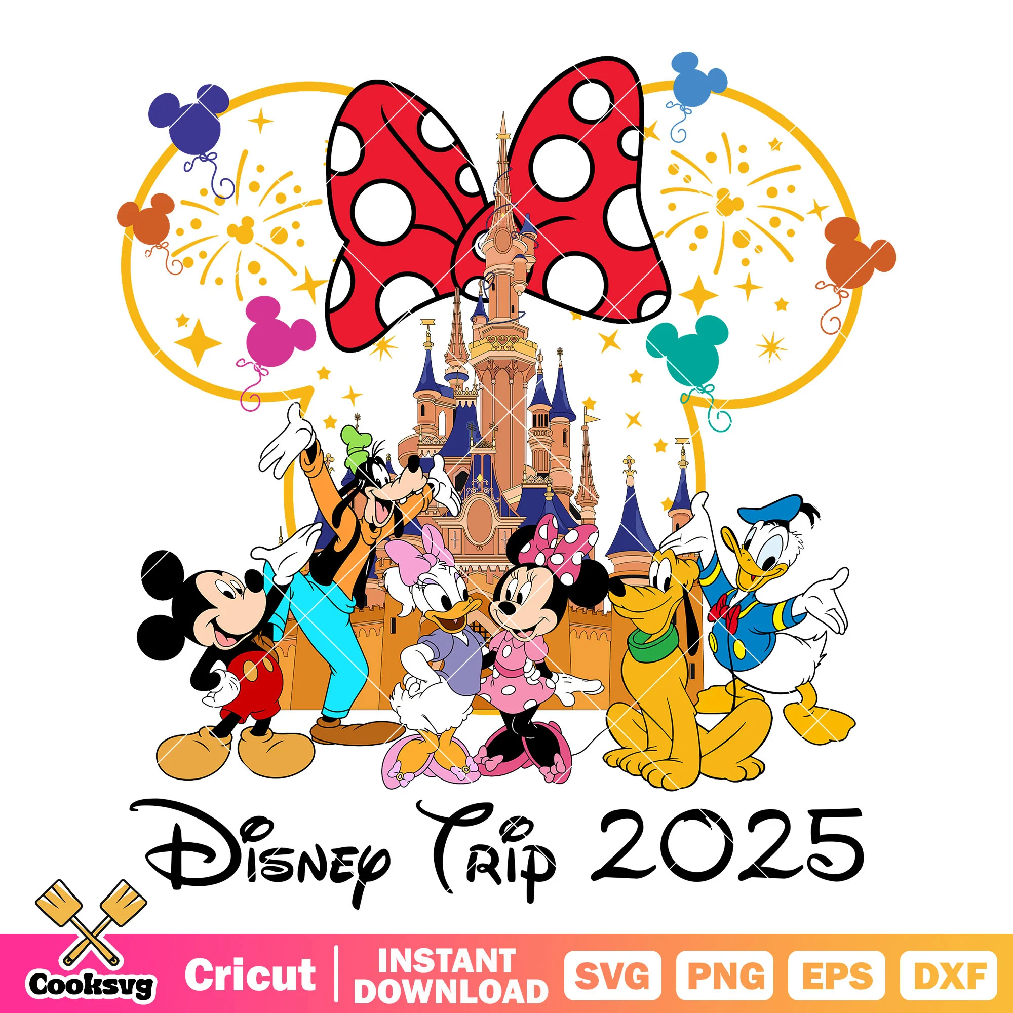 Minnie disney characters trip 2025 png, disney 2025 png, disney trip png
