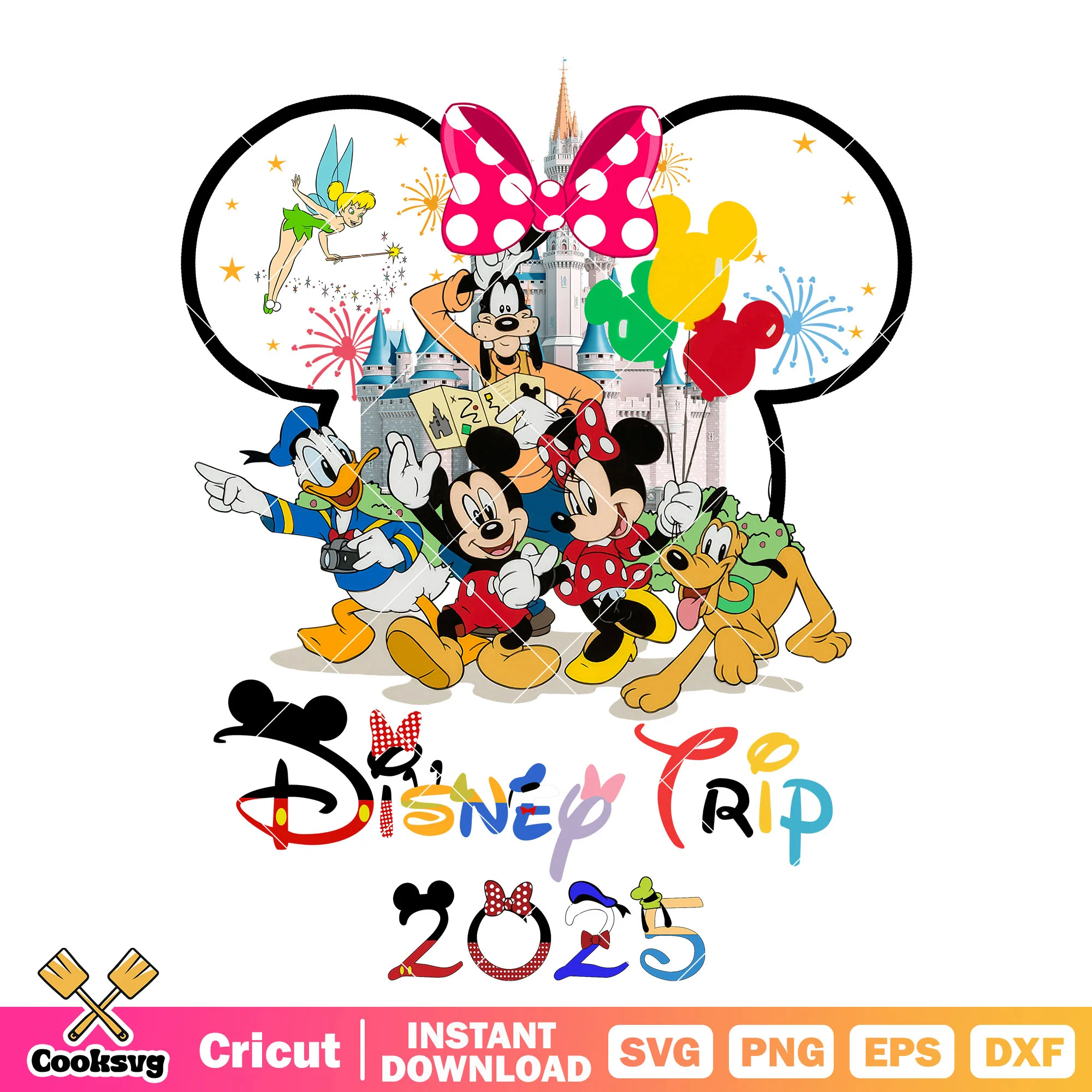 Minnie friends disney trip 2025 design png, disney 2025 png, disney trip png
