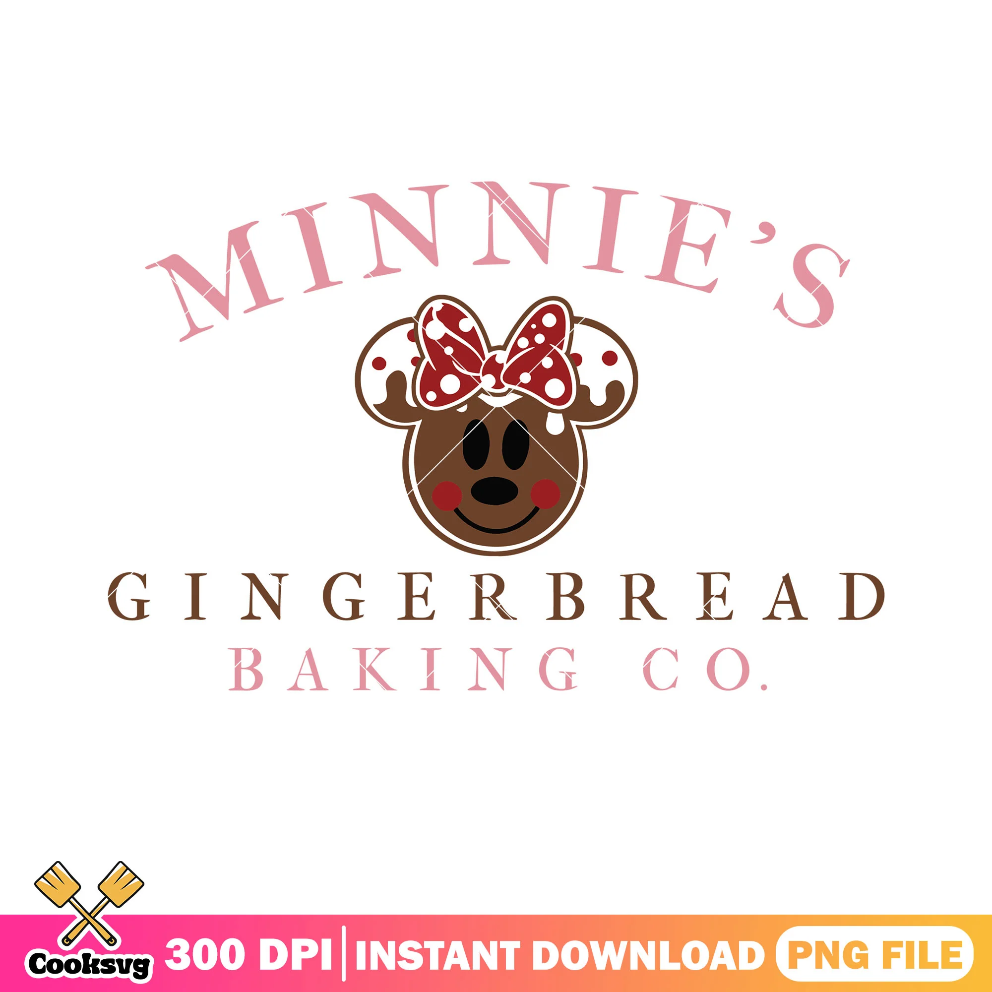 Minnie gingerbread baking co png, disneyland png, minnie mouse png