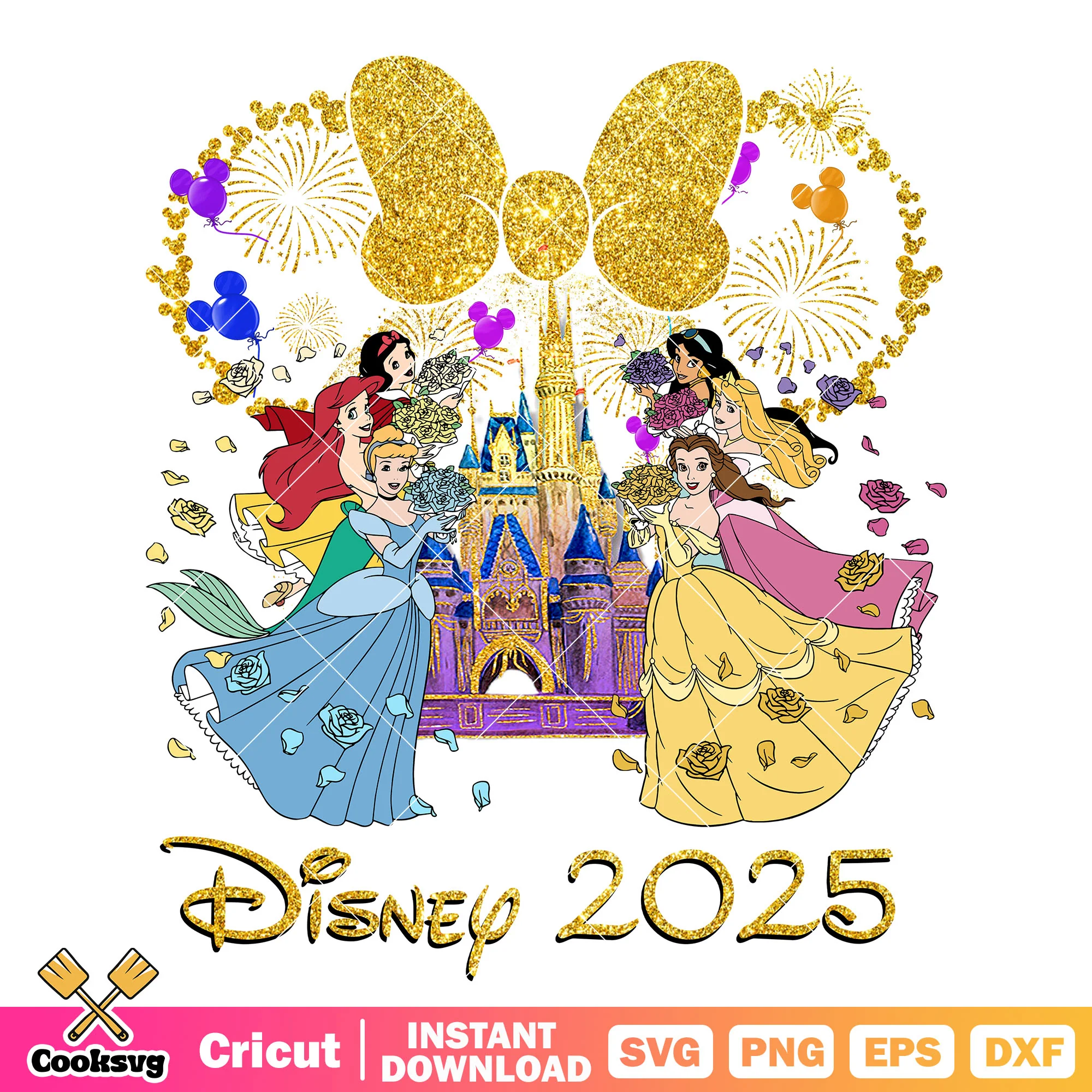 Minnie head and princess disney 2025 png, disney princess 2025 png