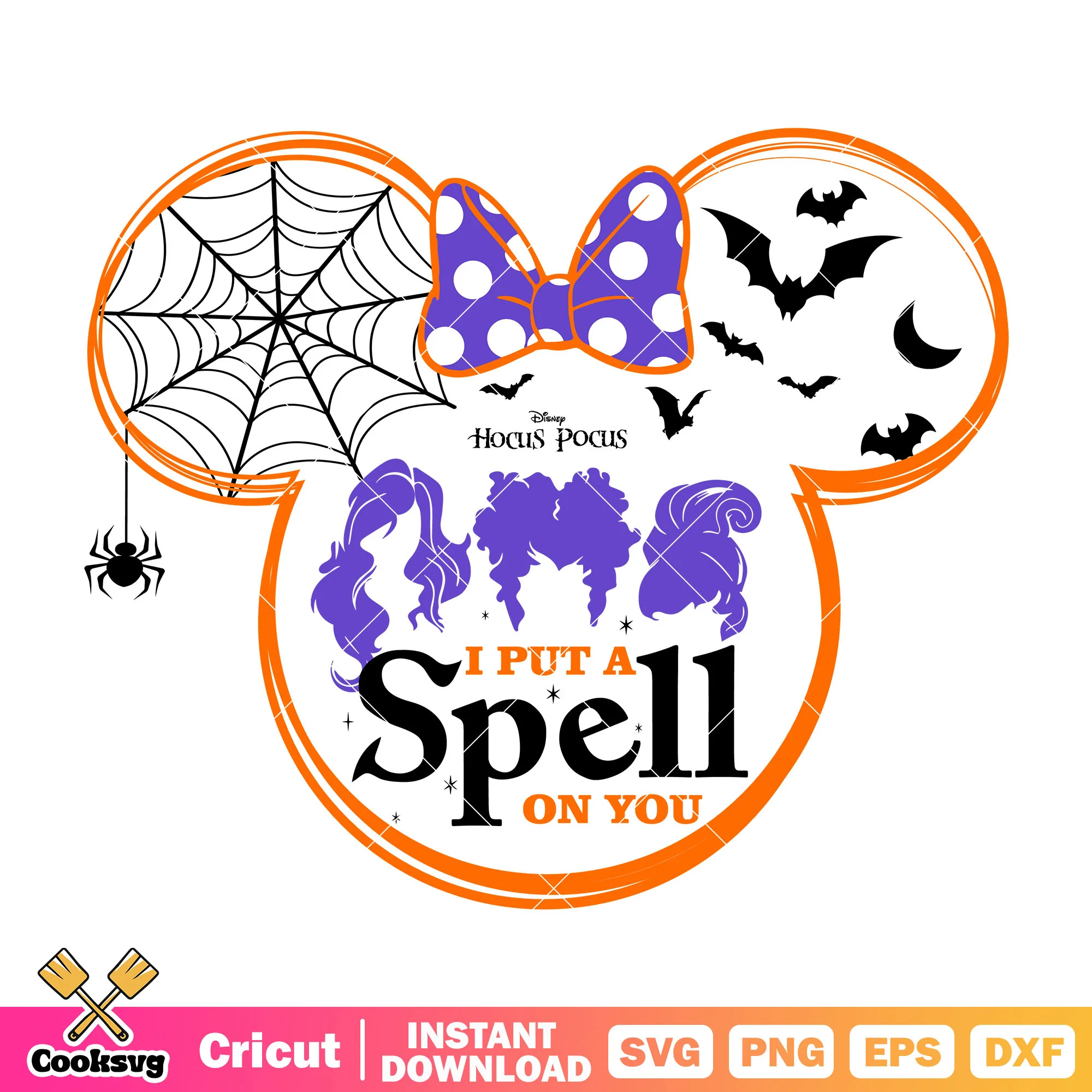 Minnie witch spell svg, hocus pocus svg, minnie witch svg