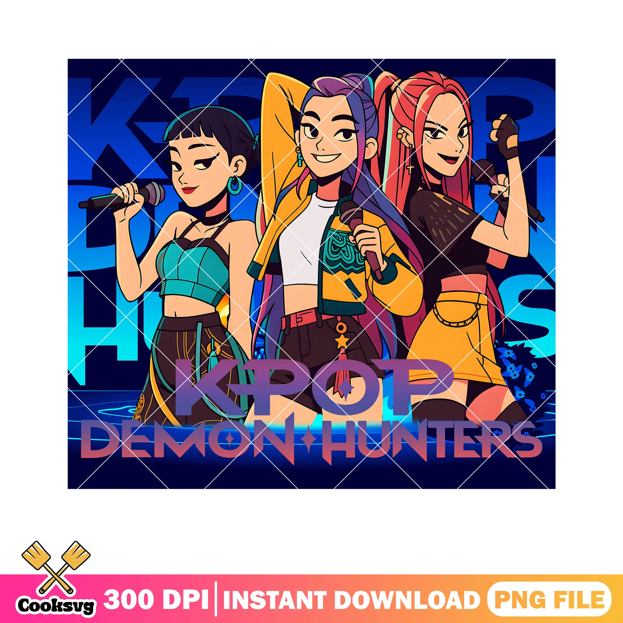 Mira anime kpop demon hunters png, girls hunters png, poster sing png
