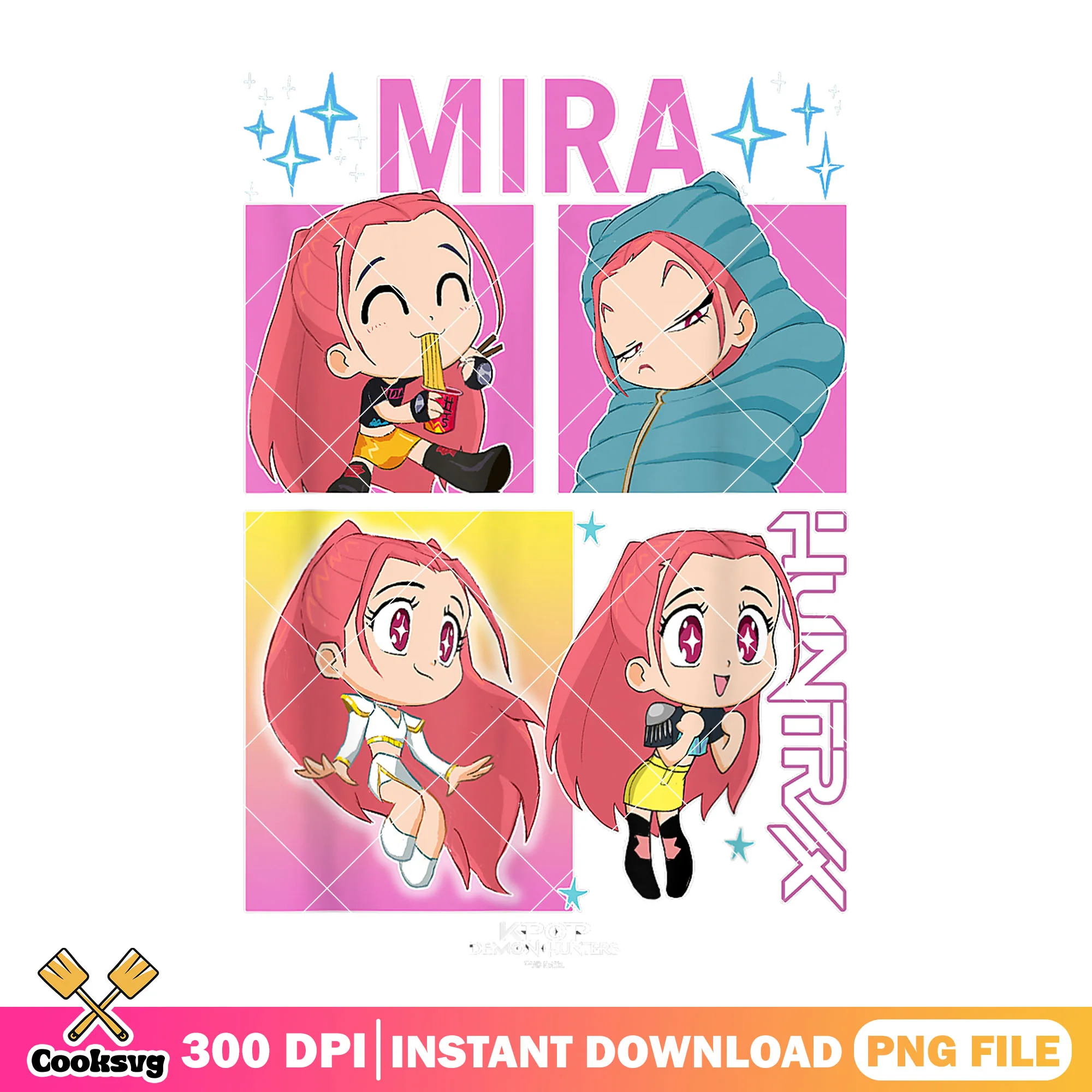 Mira chibi sweeties png, kpop mira png, kpop demon hunters png