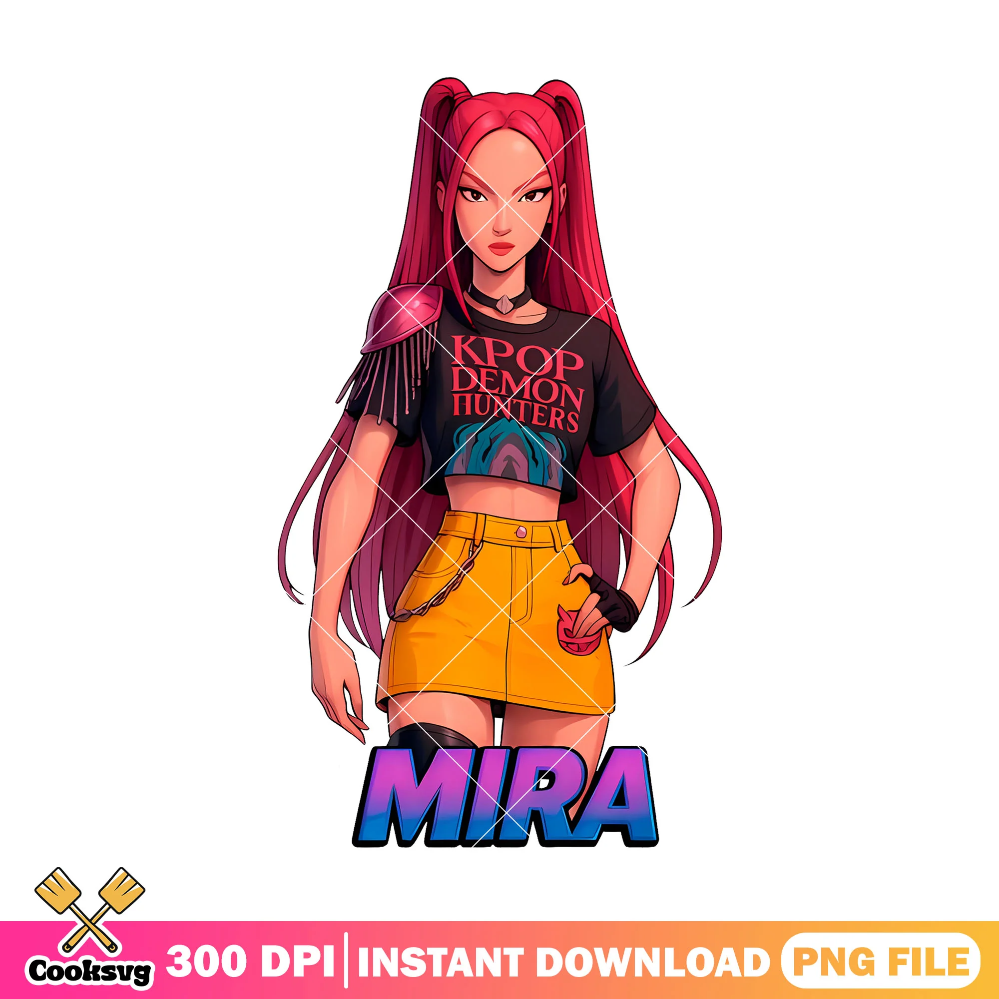 Mira huntrix girl png, mira huntrix png, huntrix band png