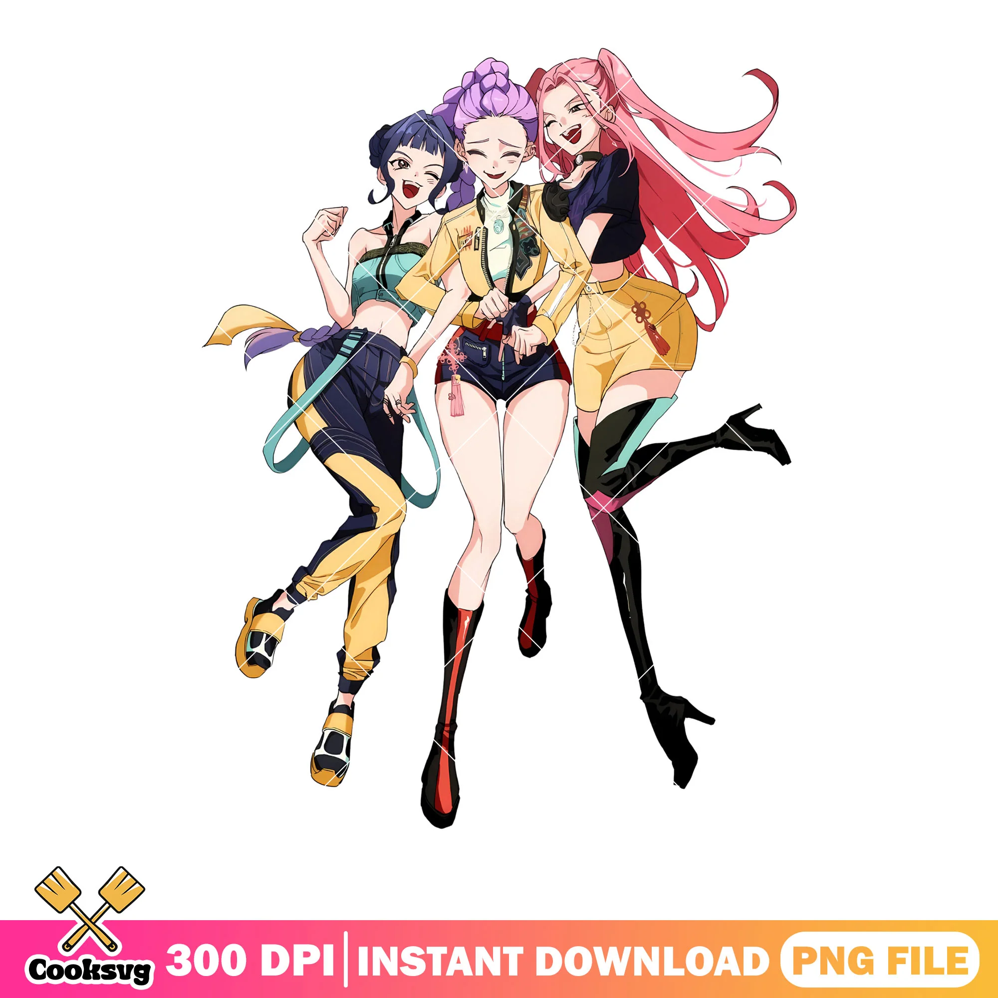 Mira rumi zoey anime pose png, girls pose png, kpop anime png
