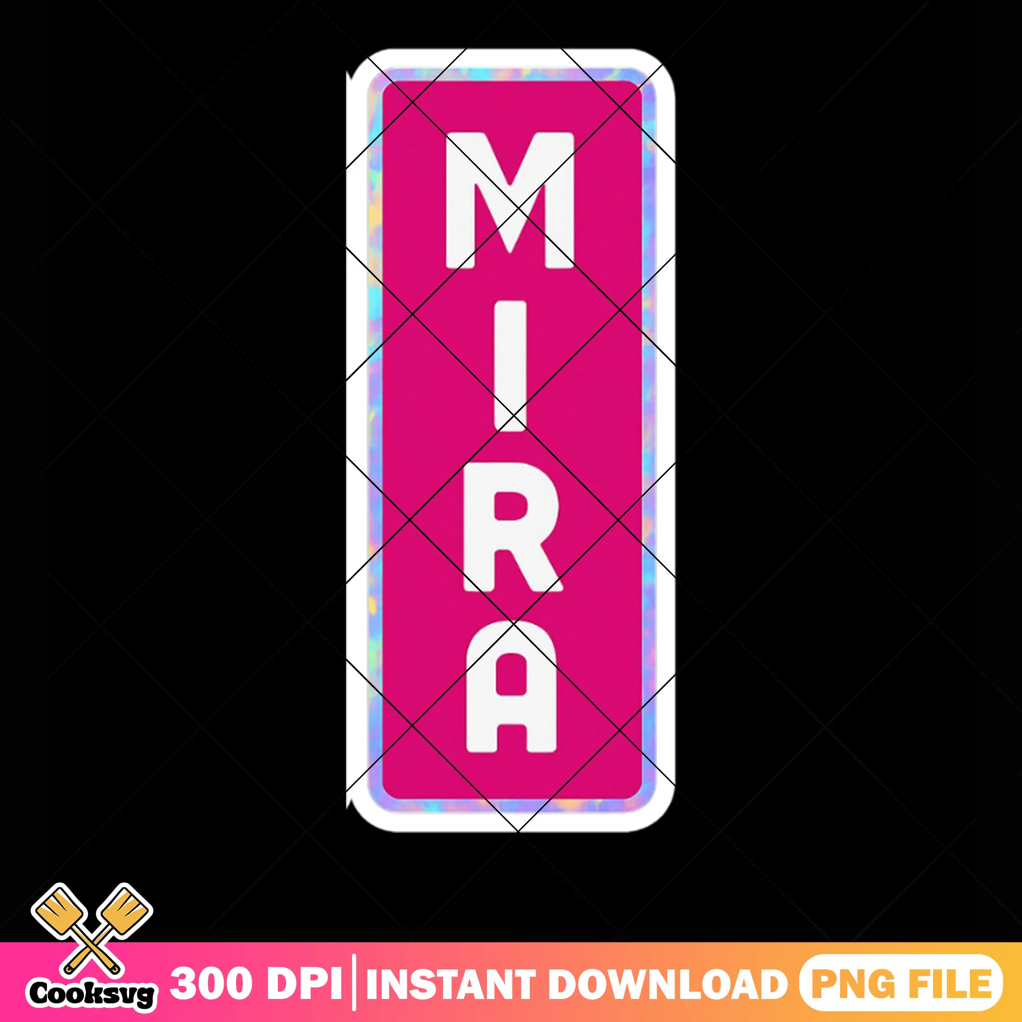 Mira vertibal tag name png sticker, mira huntrix png, kpop hunters png