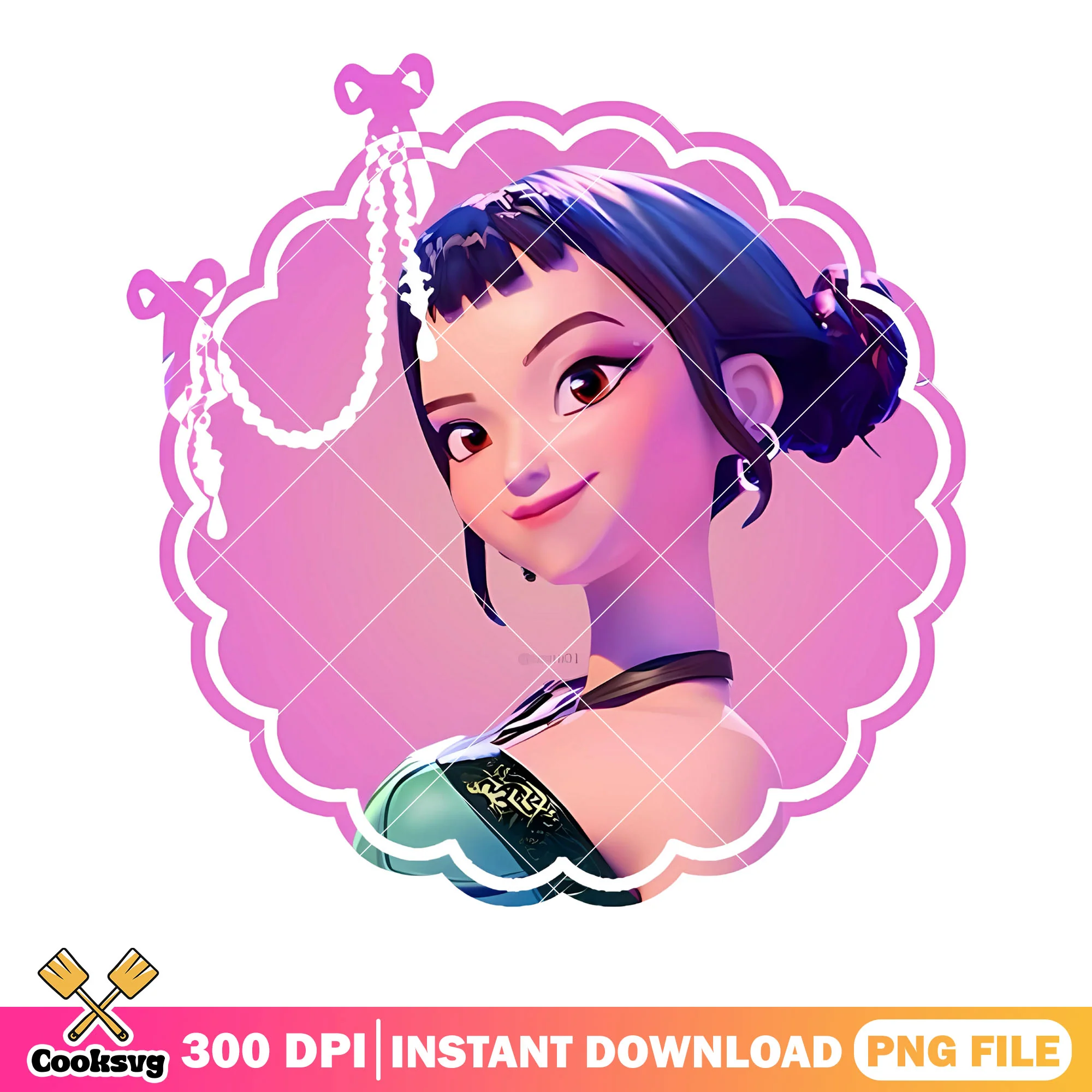 Mirror zoey huntrix member png, huntrix png, kpop demon hunters png