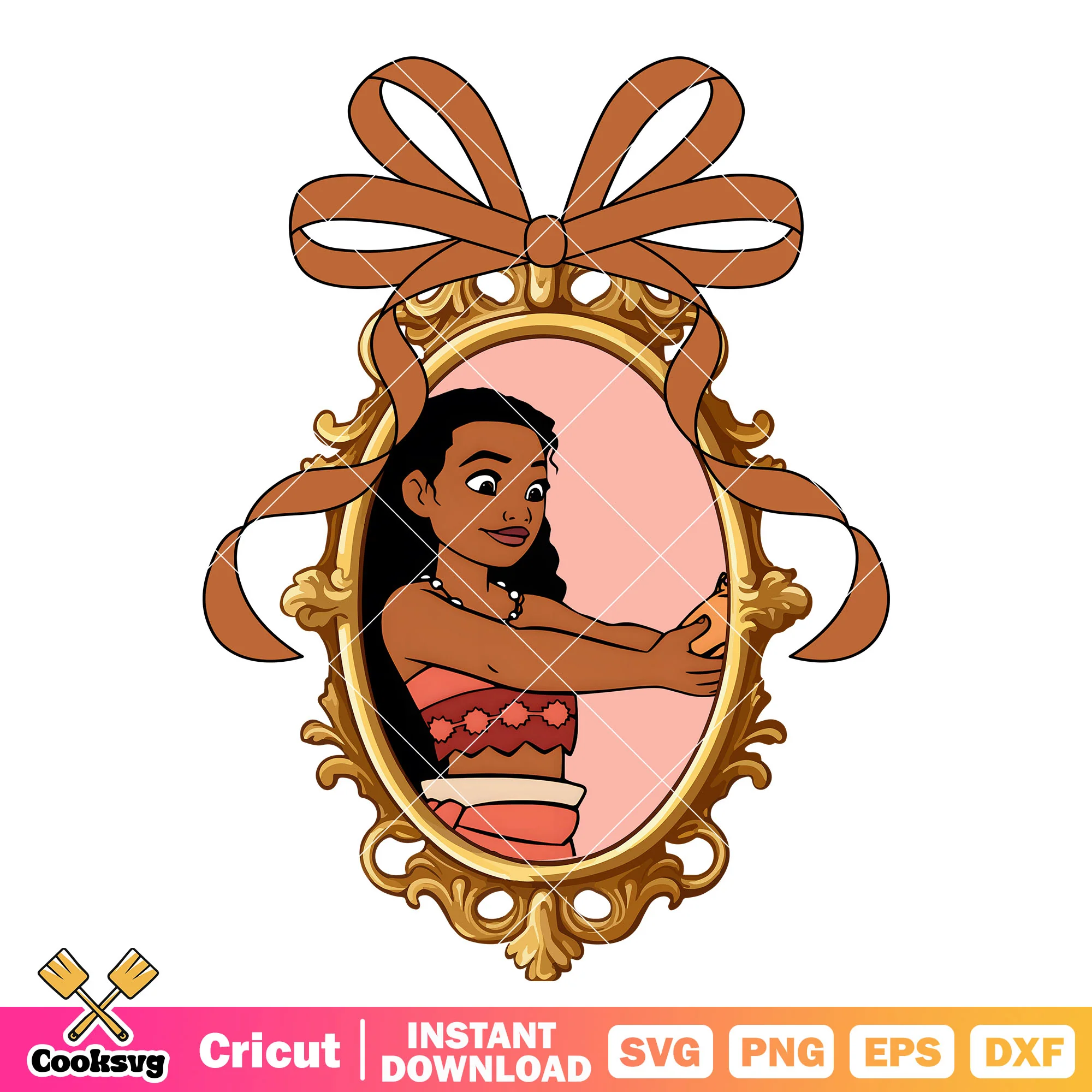 Moana Princess and the Mirror PNG, Moana Princess PNG, Disney Mirror PNG