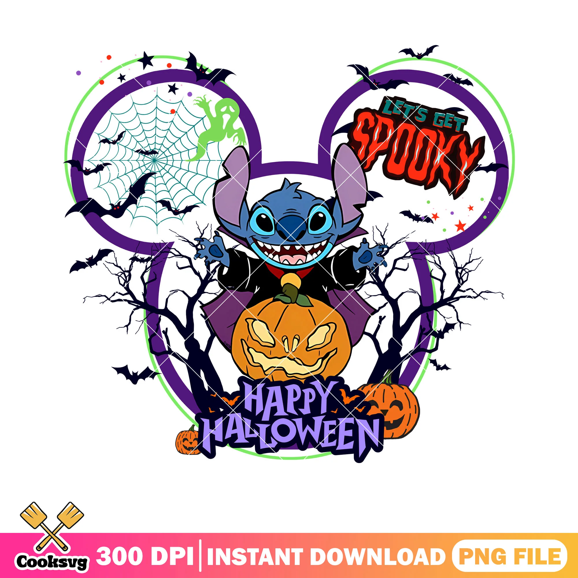 Monster stitch png, jack o lantern png, halloween costume png