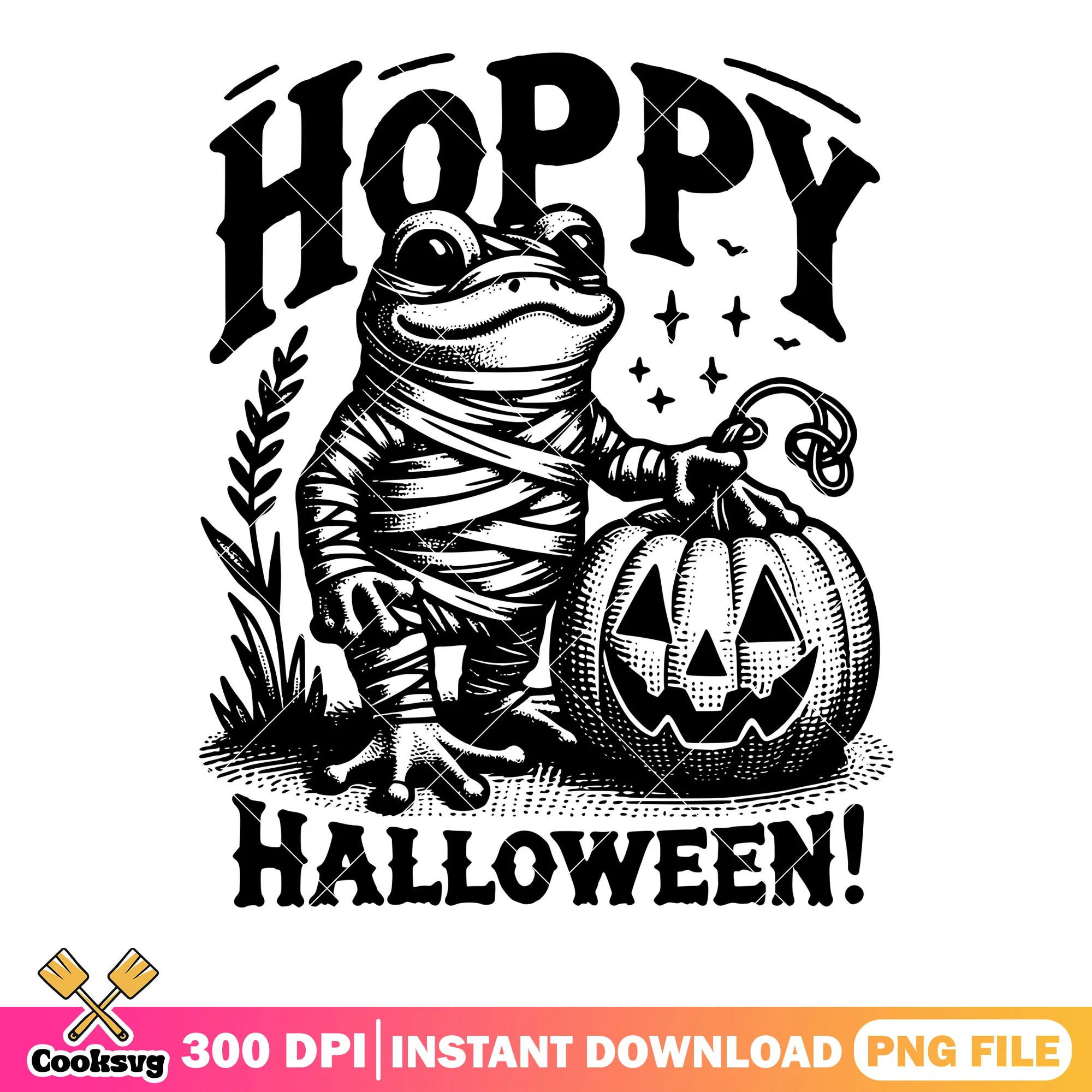 Mummy costume frog png, wicker pumpkin png, halloween scary png