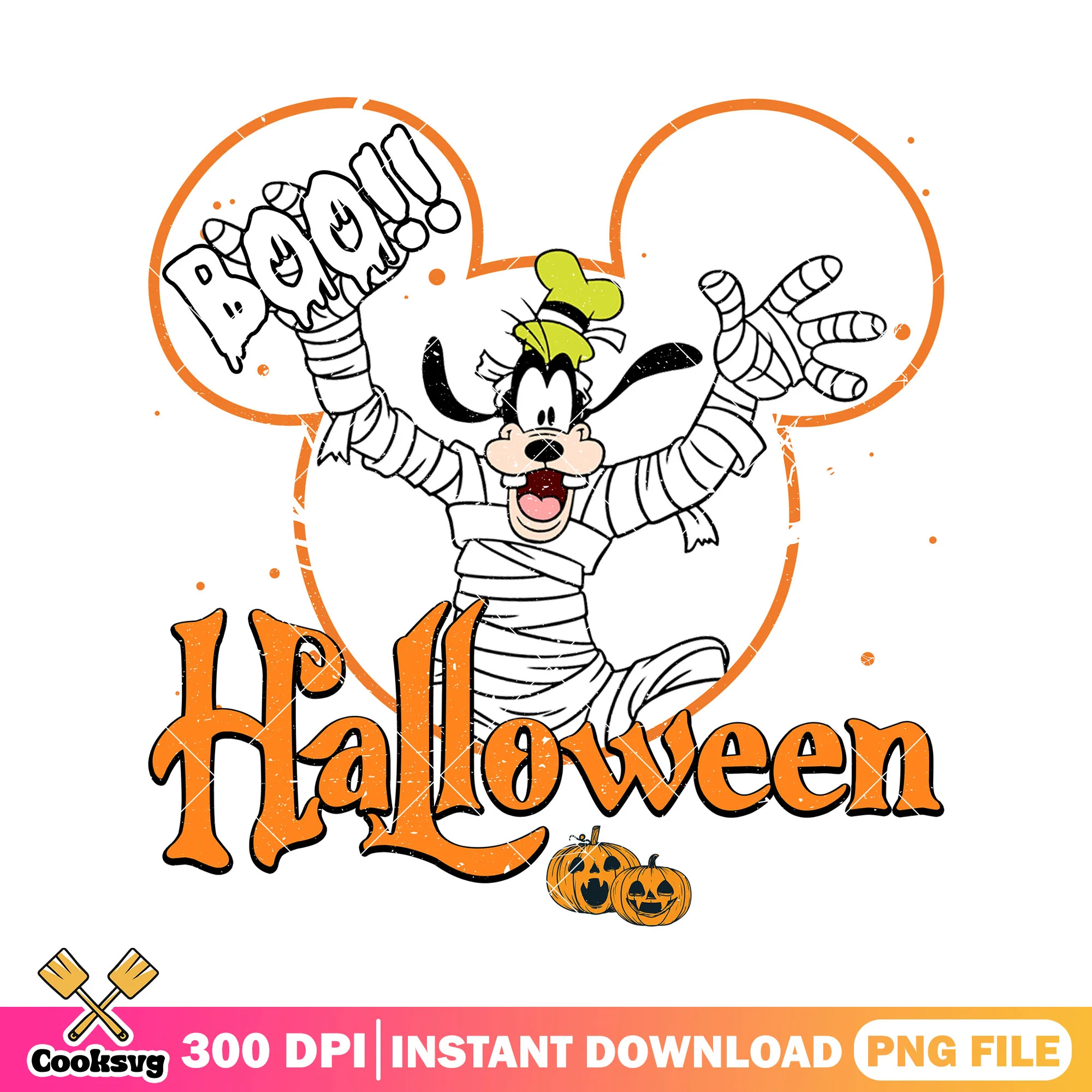 Mummy outfit with goofy png, goofy outfit png, what is halloween png