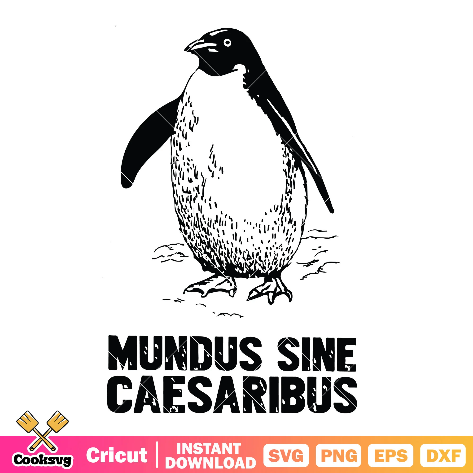 Mundus sine caesaribus penguins svg, penguin quotes svg