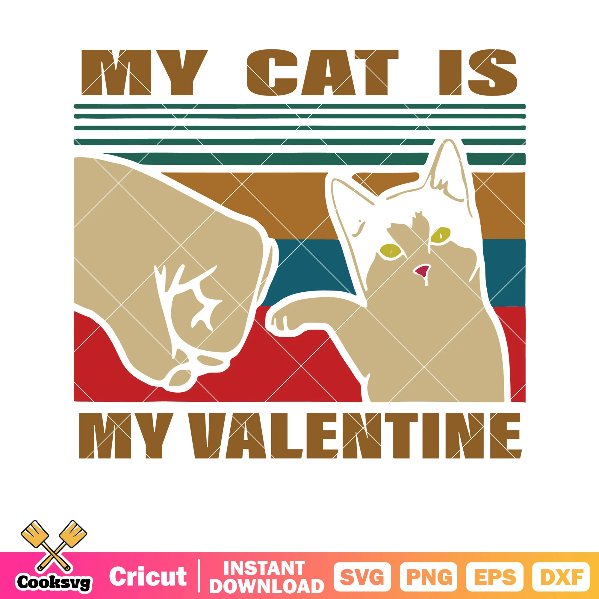 My cat is my valentine svg, cat valentine svg, be my valentine svg