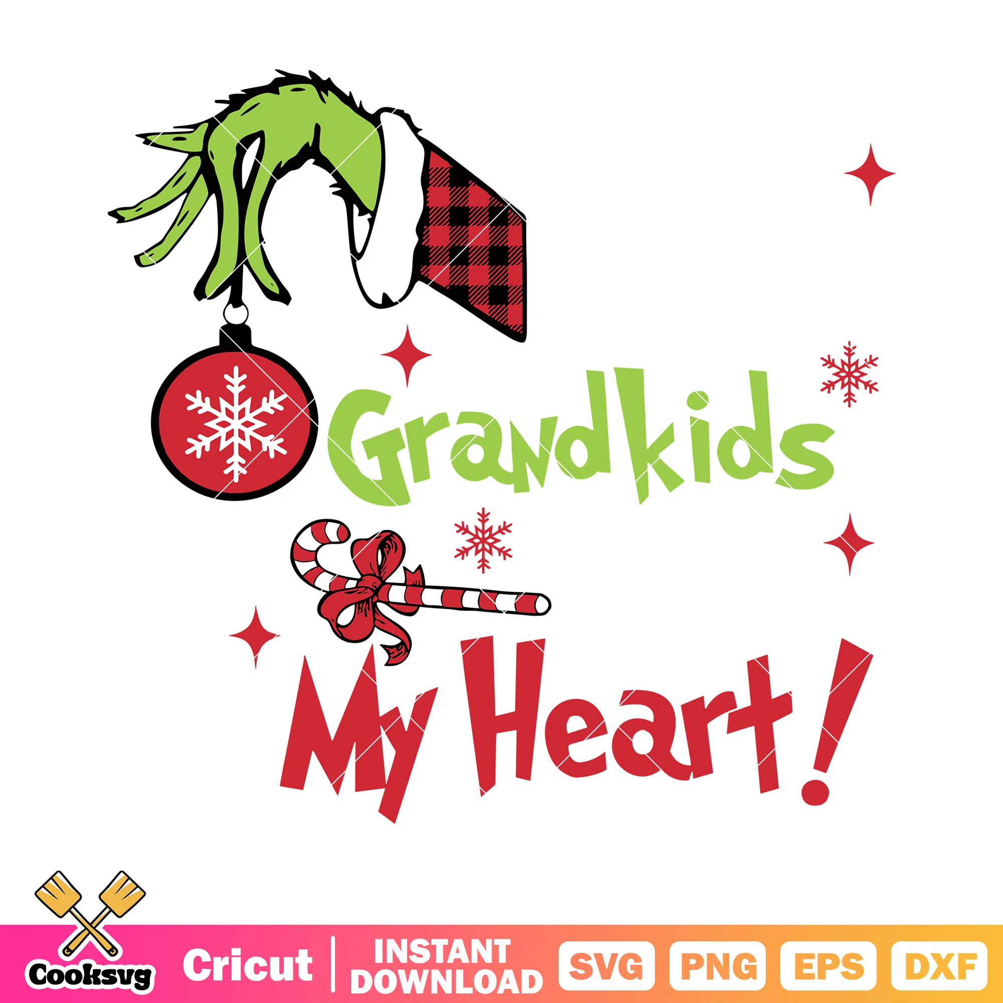 My heart grand kids svg, starry night svg, snowflake svg