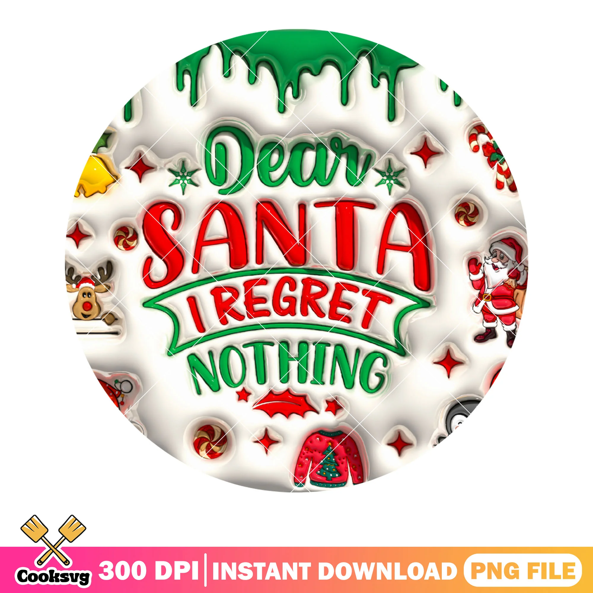 My santa i dont need anything png, santa claus png, christmas cake png
