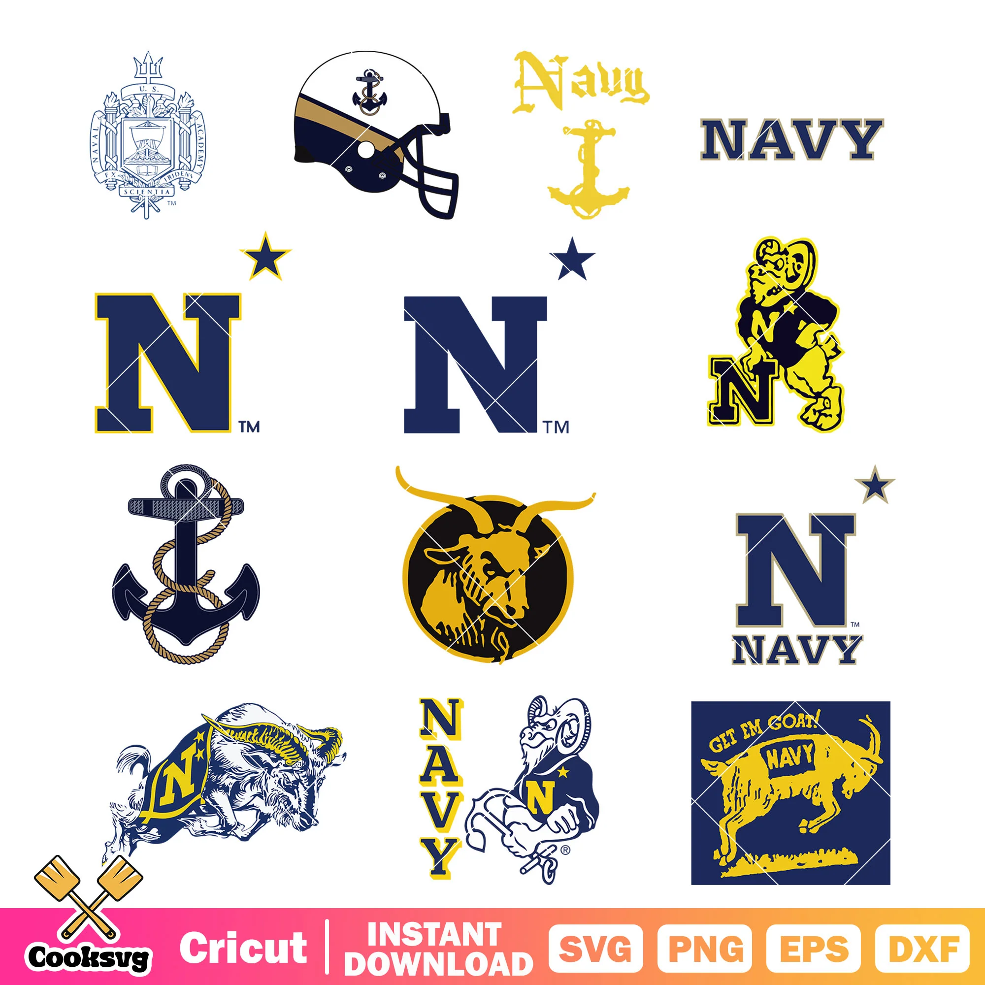 Navy Midshipmen Ncaa logo bundle svg, navy midshipmen football svg