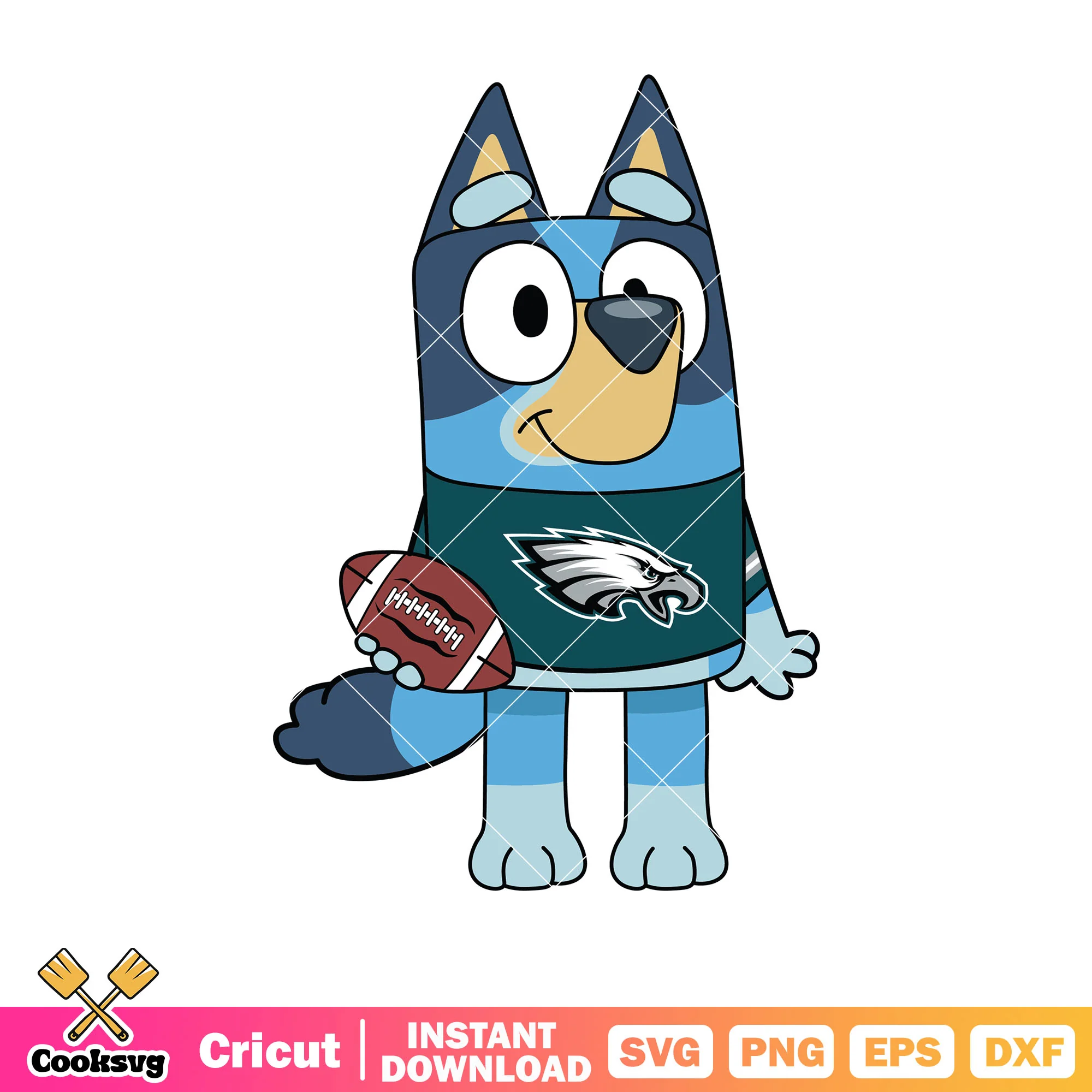 New york giants bluey football svg, nfl all teams svg, character bluey svg