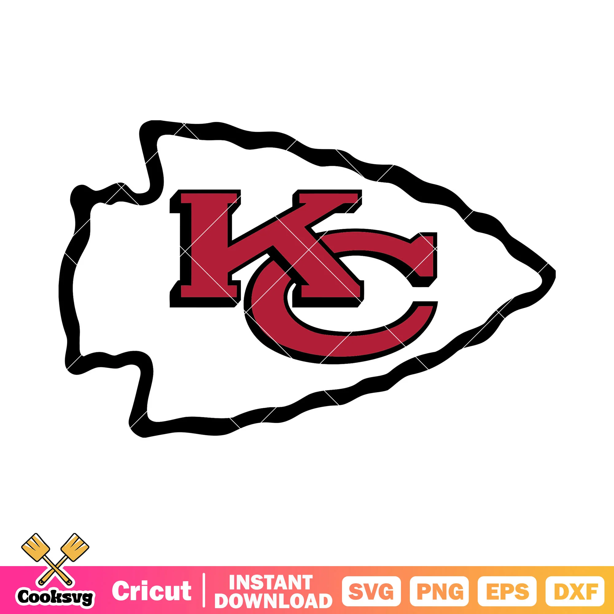 Nfl american football svg, nfl football team svg, Kansas city chief svg