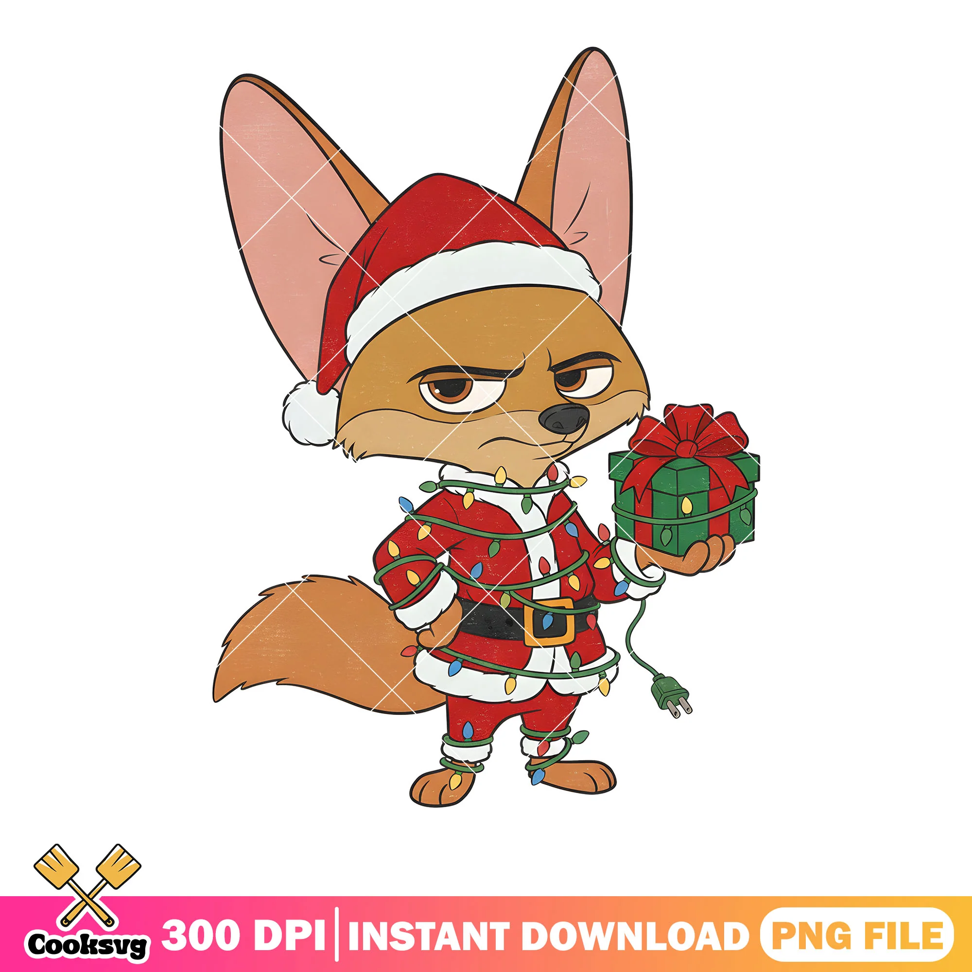 Nick costume noel png, christmas santa png, funny gift christmas png