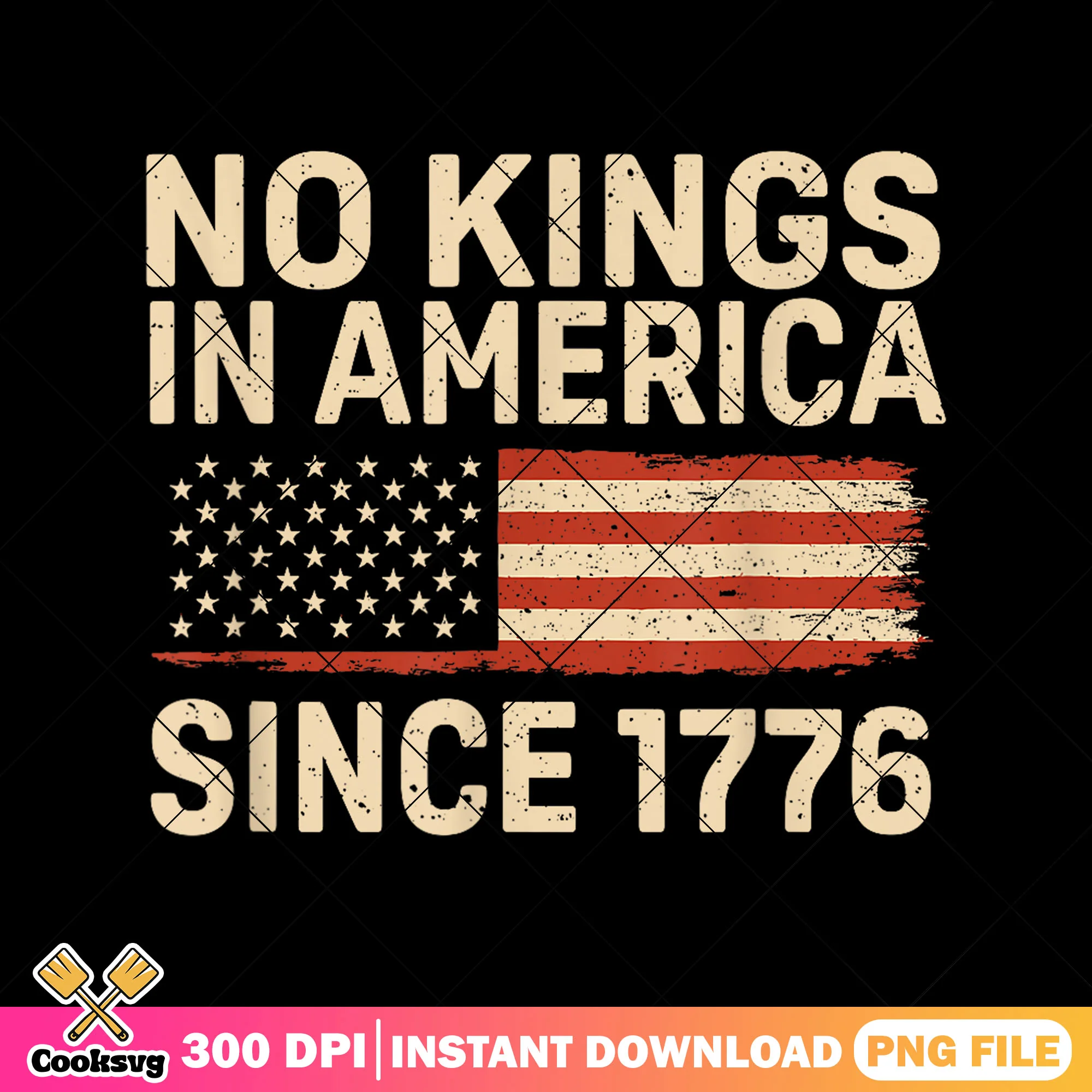 No king america 1776 png, no kings png, america flag png