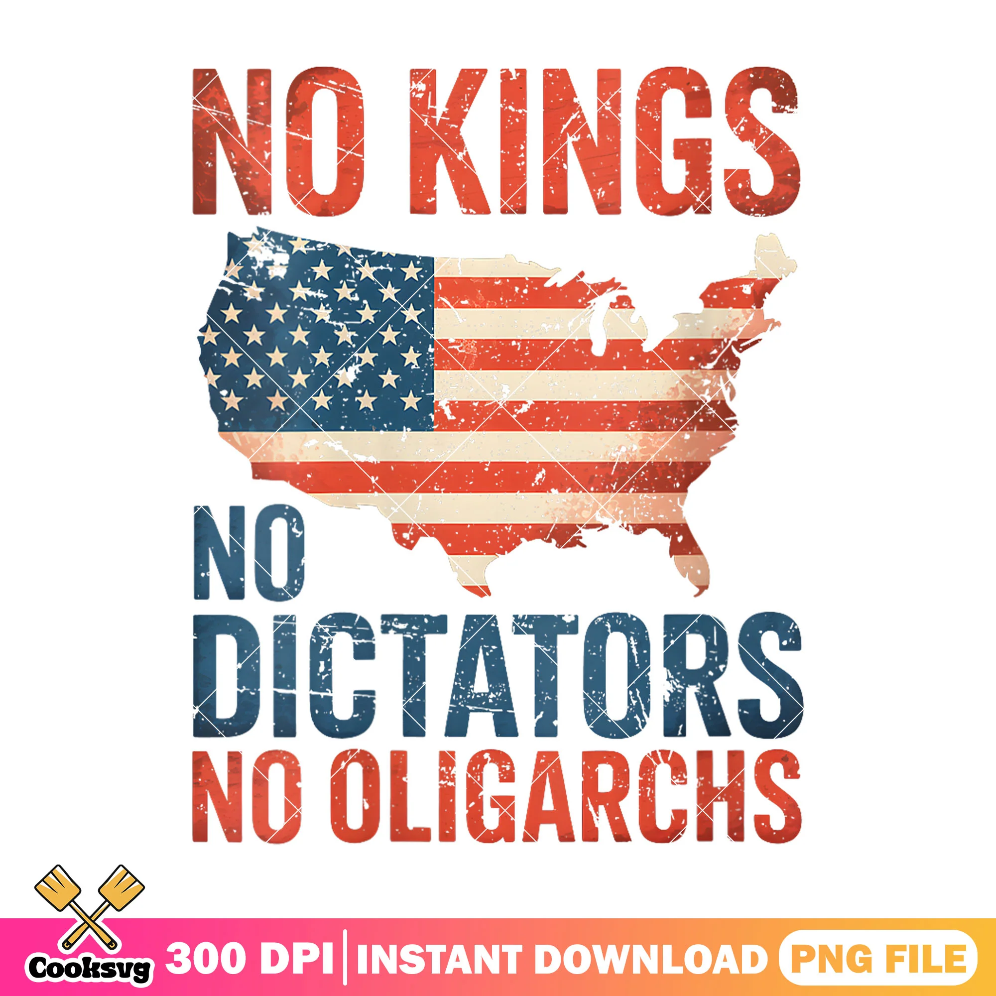 No king no dictators png, america flag png, america no kings png